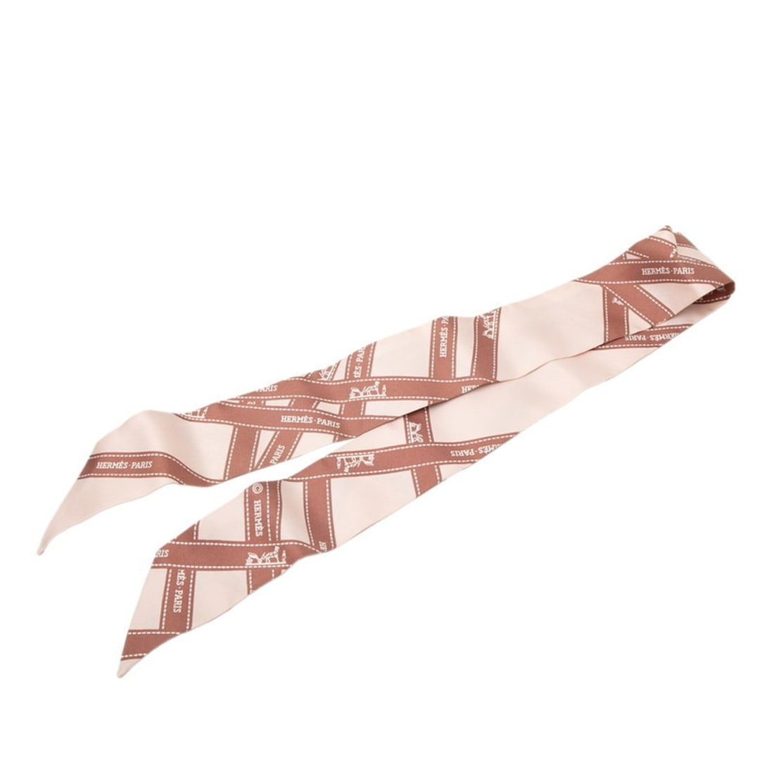 Hermes Twilly Bolduc Scarf Muffler, Pink Silk, Women's HERMES: --- Catalog ---Category: SizeSize (LxW): 85cm x 5cm / 33.46'' x 1.96''Category: DesignType: ScarfColor: PinkGender: WomenMaterial: Silk Category: GeneralBrand: Hermes--- Item List ---Section: