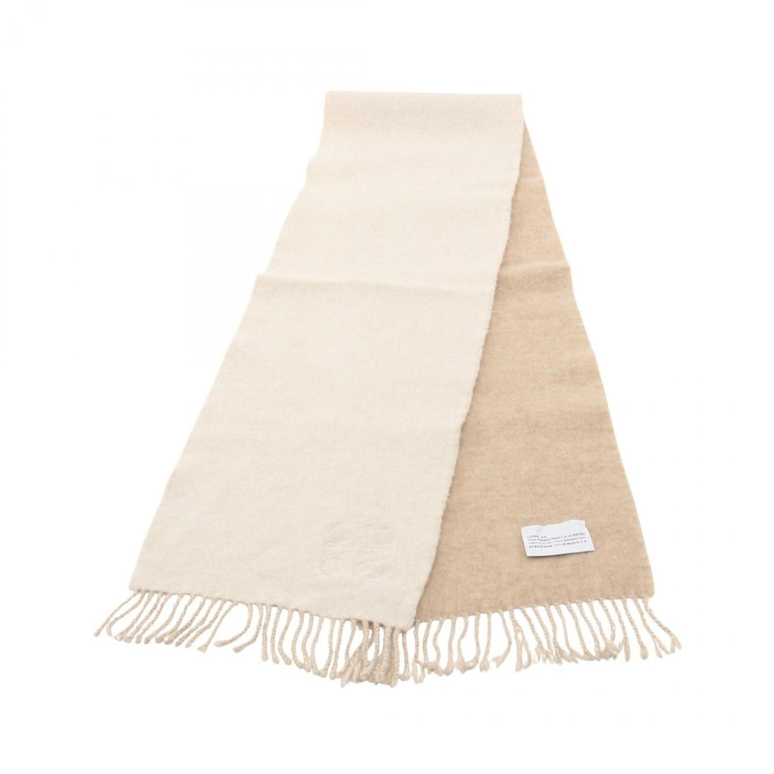 Loewe Anagram Scarf, Wool & Cashmere, Women's, Beige White: --- Catalog ---Category: SizeSize (LxW): 1.75m x 24cm / 68.89'' x 9.44''Category: DesignType: StoleColor: Beige, WhiteGender: WomenMaterial: Wool , Cashmere Category: GeneralBrand: Loewe--- Item List 