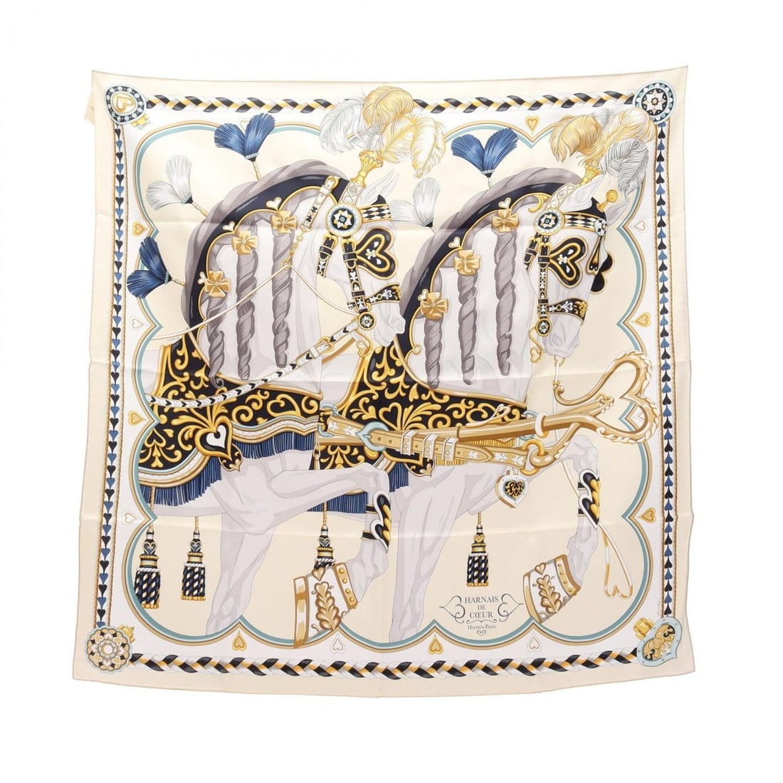 Hermes Carre 90 Arne de Coeur Scarf/Muffler, Silk, Women's, Ivory/Multicolor: --- Catalog ---Category: SizeSize (LxW): 89cm x 89cm / 35.03'' x 35.03''Category: DesignType: ScarfColor: Ivory, Multi-colorGender: WomenMaterial: Silk Category: GeneralBrand: Hermes--- Item List ---S