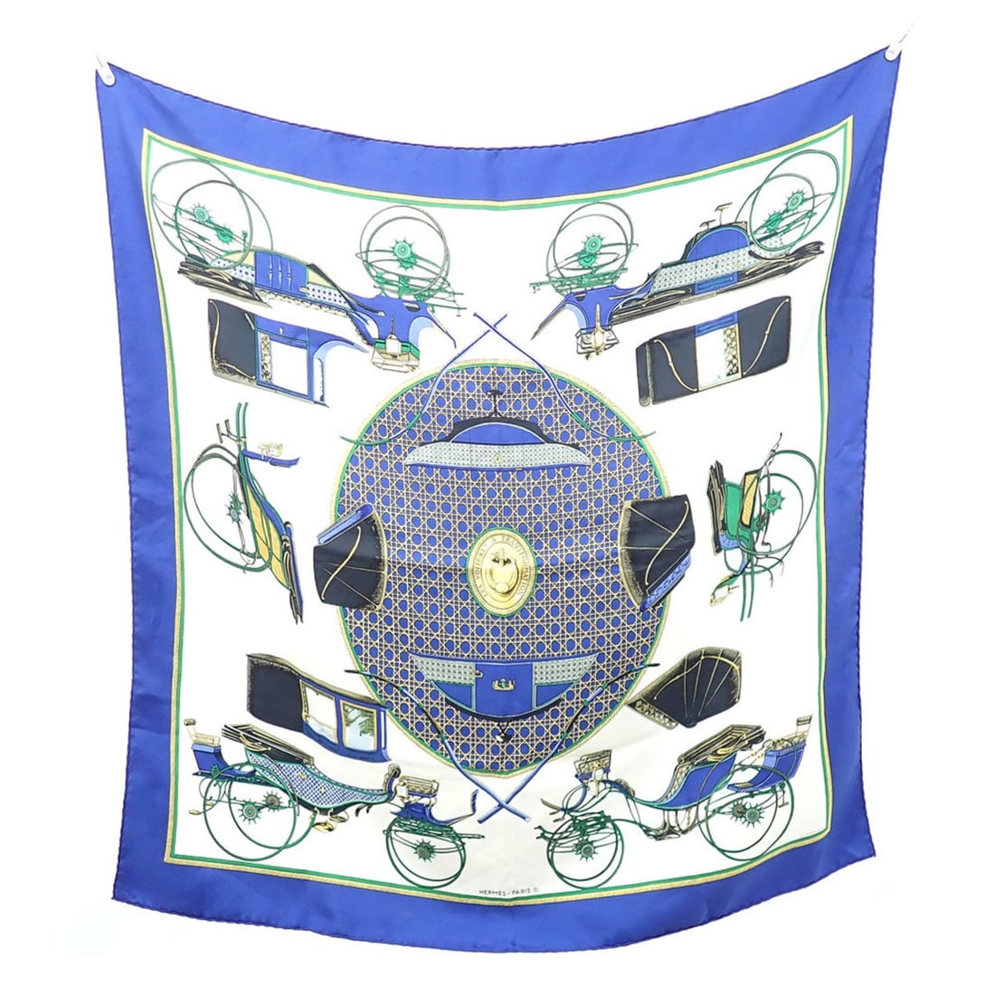 Hermes scarf/muffler, Carre 90, women's, silk, multicolor, blue: --- Catalog ---Category: SizeSize (LxW): 90cm x 90cm / 35.43'' x 35.43''Category: DesignType: ScarfColor: Blue, Multi-colorGender: WomenMaterial: Silk Category: GeneralBrand: Hermes--- Item List