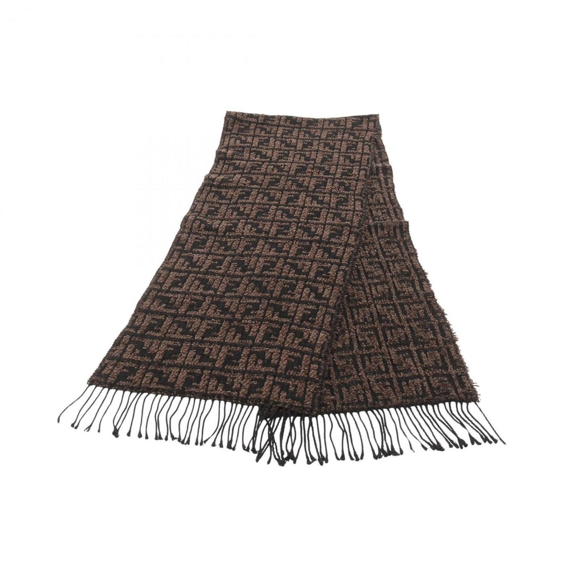 Fendi Zucca Scarf, Clothing, Acrylic, Men's & Women's, Brown Black: --- Catalog ---Category: SizeSize (LxW): 1.7m x 27cm / 66.92'' x 10.62''Category: DesignType: StoleColor: Black, BrownGender: Men,WomenMaterial: Acrylic 99%Category: GeneralBrand: FendiCountry of