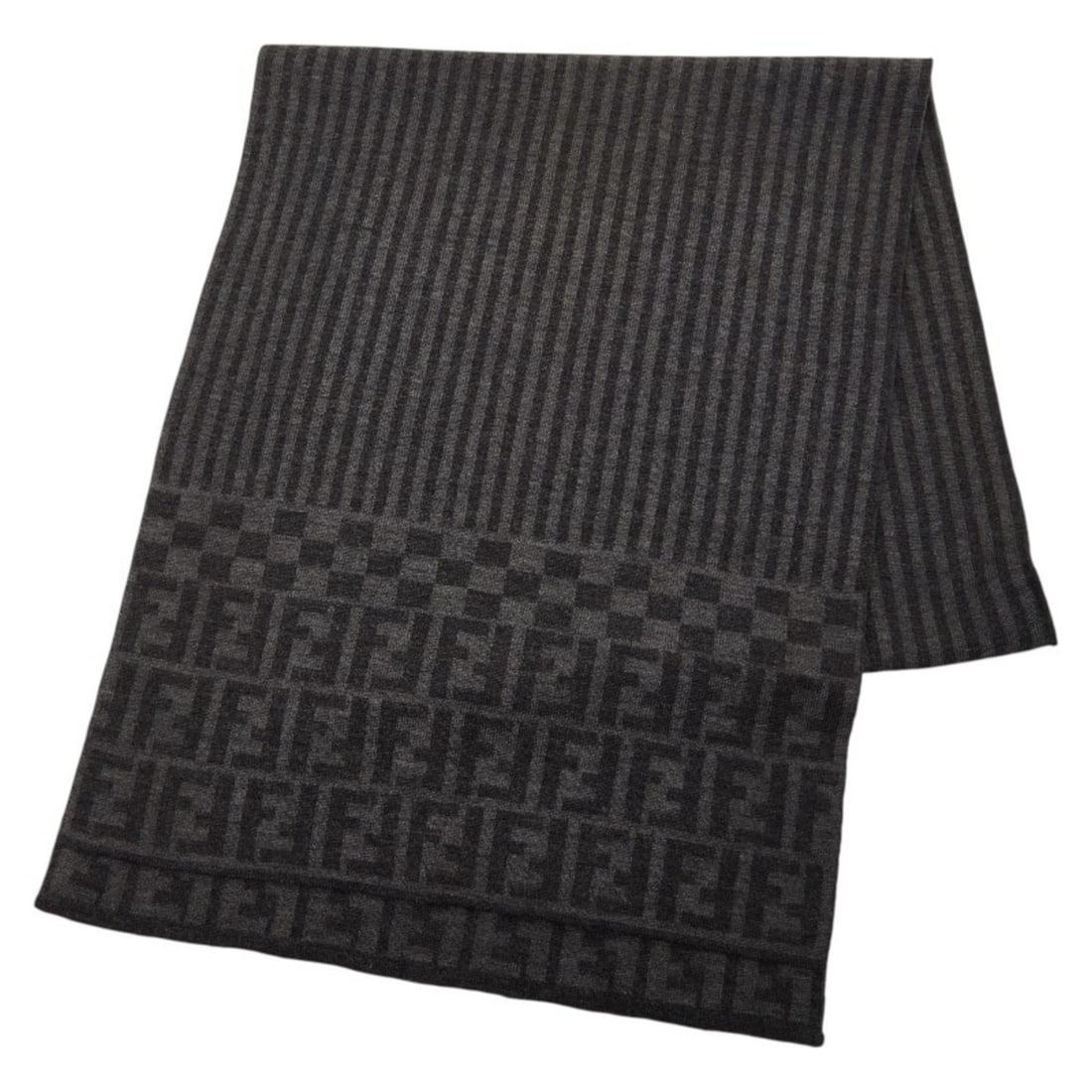 Fendi Zucca Scarf, Gray, Women's FENDI: --- Catalog ---Category: SizeSize (LxW): 37cm x 1.8m / 14.56'' x 70.86''Category: DesignType: StoleColor: GrayGender: WomenCategory: GeneralBrand: Fendi--- Item List ---Section: ConditionRanking: