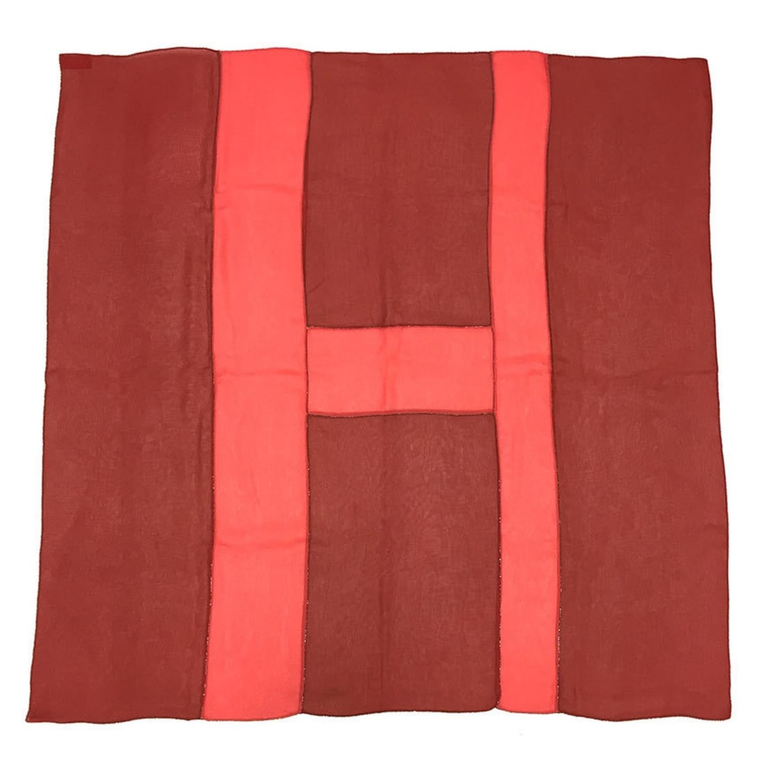 HERMES scarf/muffler, Carre 90, muslin, H, stole, silk, beads, embroidery.: --- Catalog ---Category: PackNumber in Pack: 2Category: SizeSize (LxW): 90cm / 35.43''Category: DesignType: ScarfColor: Red colorGender: WomenMaterial: Silk Category: GeneralBrand: HermesCountry of