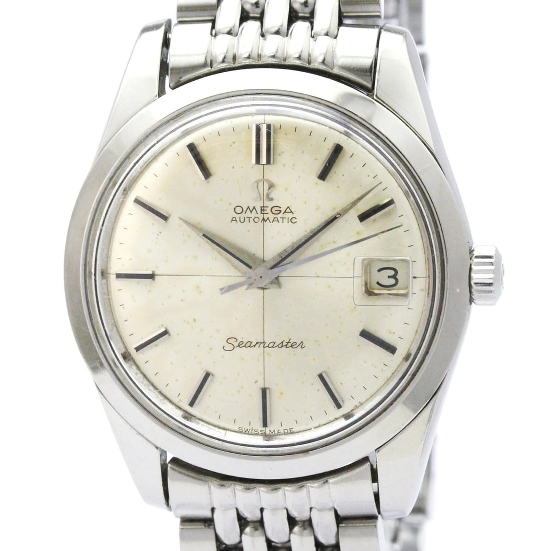 OMEGA Seamaster Cal 562 Rice bracelet Steel Mens Watch 166.010 Vintage: --- Catalog ---Category: SizeCase Diameter: 35mm / 1.38''Category: DesignType: WristwatchStyle: Dress/FormalGender: MenColor (Dial): SilverMaterial (Band): Stainless steelMaterial (Case): Stainless st