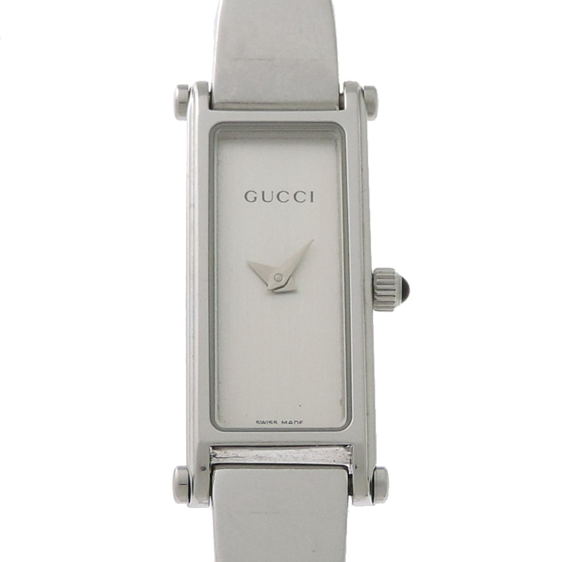 Gucci Women's Watch YA015527 1500L: --- Catalog ---Category: SizeWrist Size: 13cm - 13.5cm / 5.11'' - 5.31''Case Diameter: 11mm / 0.43''Category: DesignType: WristwatchGender: WomenColor (Dial): SilverMaterial (Band): Stainless steelMat