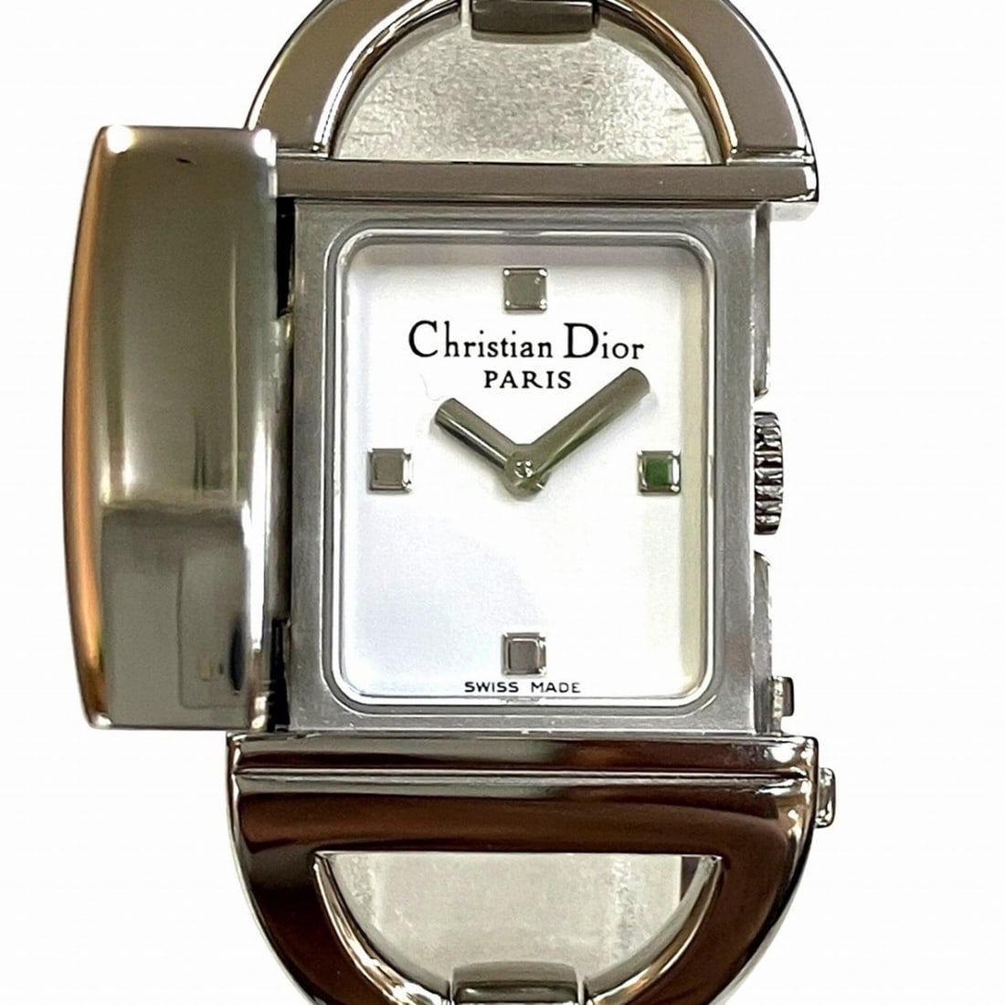 Christian Dior Pandiora watch, total weight 51.1g, stainless steel, quartz movement, white dial,: --- Catalog ---Category: SizeWrist Size: 17cm / 6.69''Case Diameter: 18mm / 0.71''Category: DesignType: WristwatchGender: Men,WomenColor (Dial): WhiteMaterial (Band): Stainless steelMaterial (Case): S