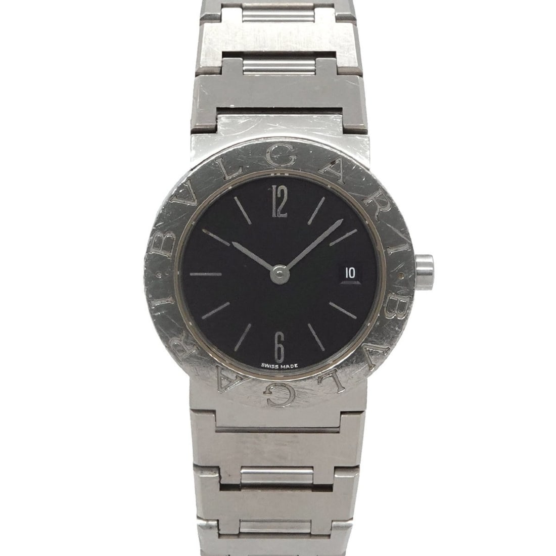 BVLGARI BB26SSD Women's Watch Date Black Quartz: --- Catalog ---Category: SizeWrist Size: 15cm / 5.9''Case Diameter: 26mm / 1.02''Category: DesignType: WristwatchGender: WomenColor (Dial): BlackMaterial (Band): Stainless steelMaterial (Case): Stainl