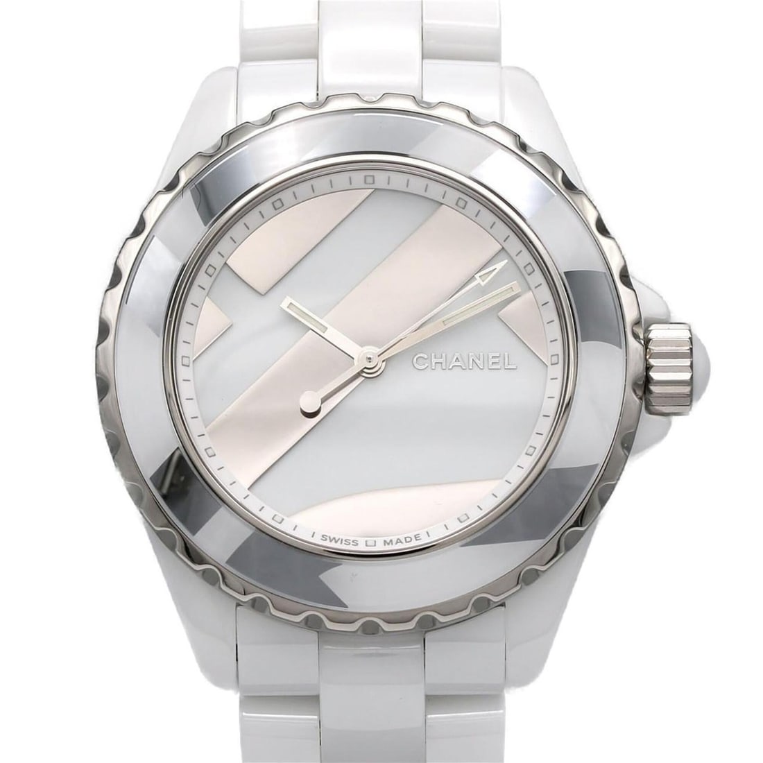 Chanel J12 Untitled 38mm Ceramic Limited H5582 Automatic Watch: --- Catalog ---Category: SizeWrist Size: 17cm / 6.69''Case Diameter: 38mm / 1.5''Category: DesignType: WristwatchGender: MenColor (Dial): WhiteMaterial (Band): CeramicMaterial (Case): CeramicCategory: