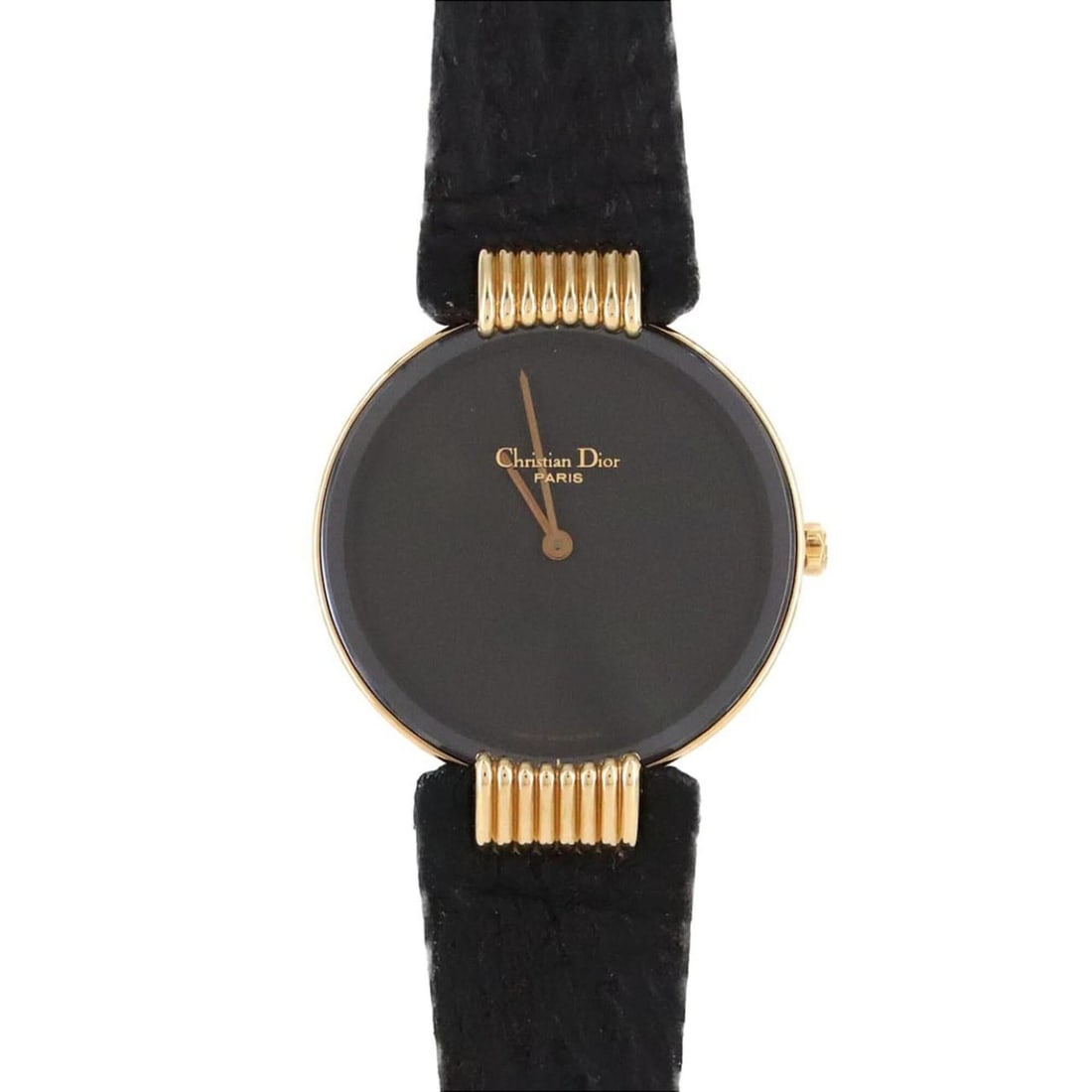 Christian Dior Baghira GP 46 153 Quartz Watch: --- Catalog ---Category: SizeCase Diameter: 26mm / 1.02''Category: DesignType: WristwatchGender: WomenColor (Dial): BlackMaterial (Case): Gold platedCategory: GeneralMPN: 46 153Brand: Christian DiorCa