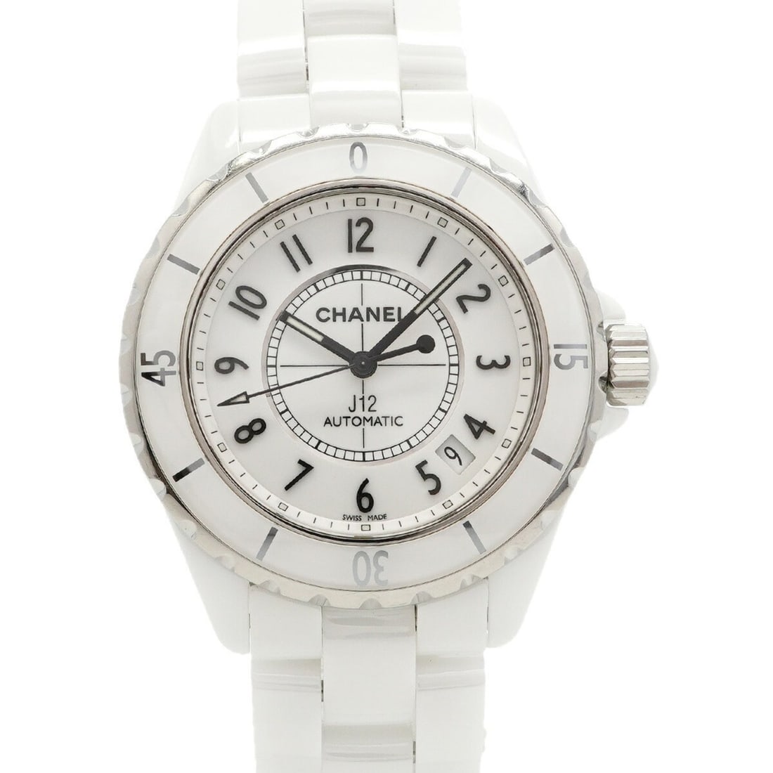 Chanel J12 H0970 White Dial Men's Watch: --- Catalog ---Category: SizeWrist Size: 18.5cm / 7.28''Case Diameter: 39mm / 1.54''Category: DesignType: WristwatchGender: MenColor (Dial): WhiteMaterial (Band): CeramicCategory: GeneralMPN: H0970Bra