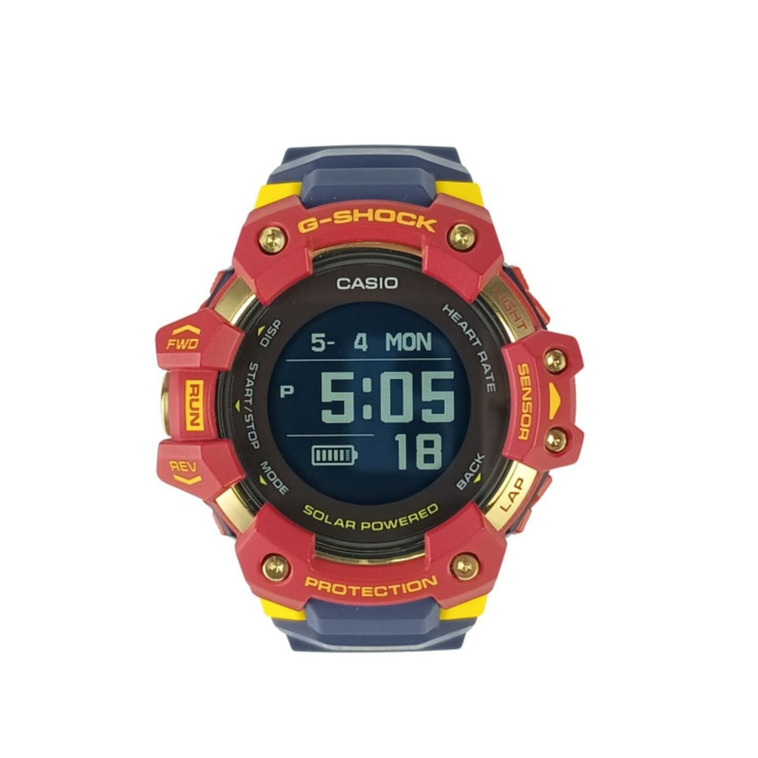 CASIO G-SHOCK G-SQUAD GBD-H1000 SERIES GBD-H1000BAR-4JR Men's Watch (Resin/Stainless Steel) - FC: --- Catalog ---Category: SizeWrist Size: 14.5cm - 21.5cm / 5.7'' - 8.46''Case Diameter: 55mm / 2.17''Category: DesignType: WristwatchGender: MenMaterial (Band): Resin, Stainless steelMaterial (Case): 