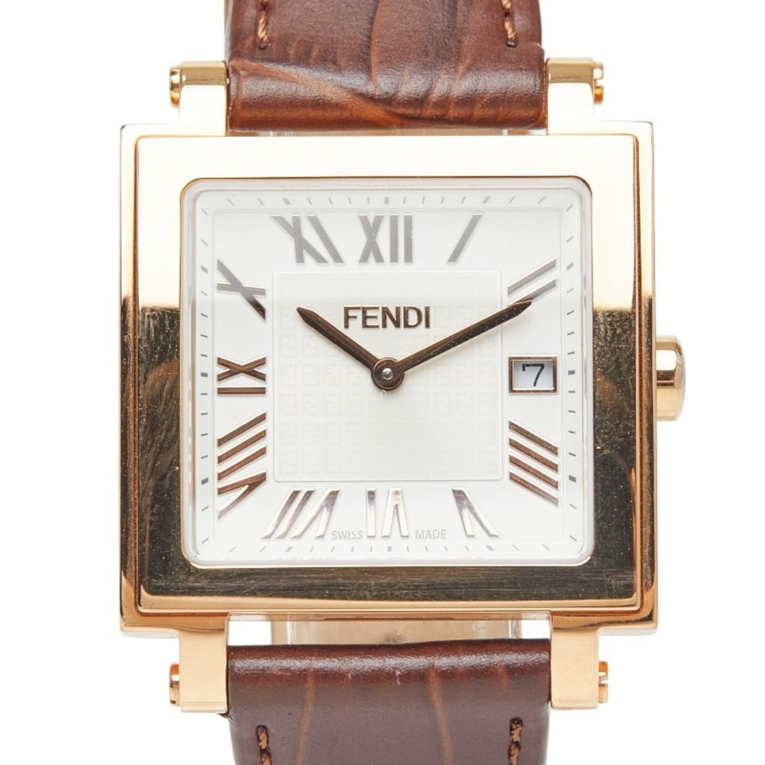 Fendi Quadro Watch 007-60500G-090 Quartz White Dial Stainless Steel Leather Sapphire Crystal Women's: --- Catalog ---Category: SizeWrist Size: 19.5cm / 7.67''Case Diameter: 33.7mm / 1.33''Category: DesignType: WristwatchGender: WomenColor (Dial): WhiteMaterial (Band): LeatherMaterial (Case): Stainless