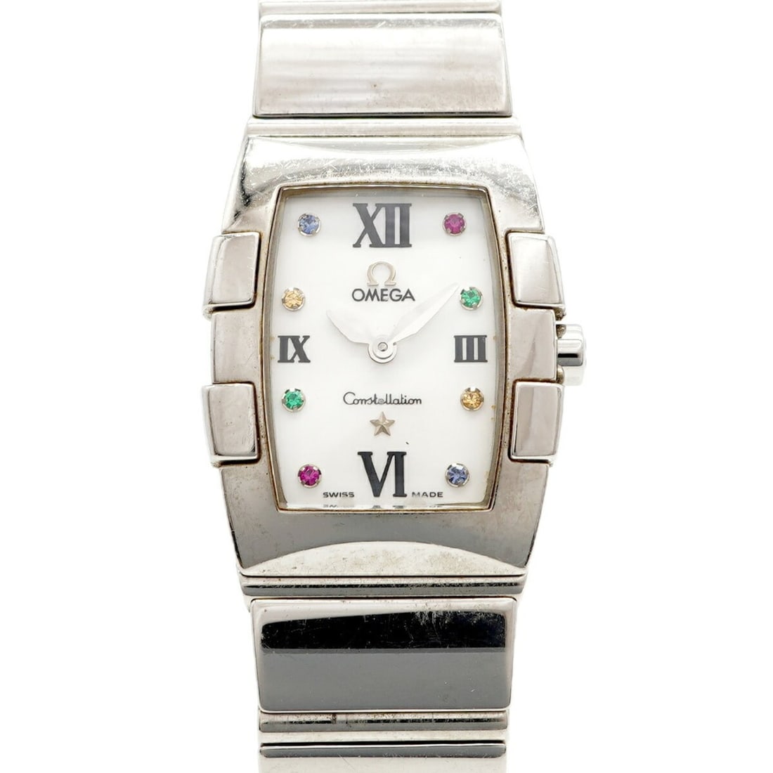 Omega Constellation 1584.79 White Dial Women's Watch: --- Catalog ---Category: SizeWrist Size: 13.5cm / 5.31''Case Diameter: 19.3mm / 0.76''Category: DesignType: WristwatchGender: WomenColor (Dial): WhiteMaterial (Band): Stainless steelCategory: GeneralM