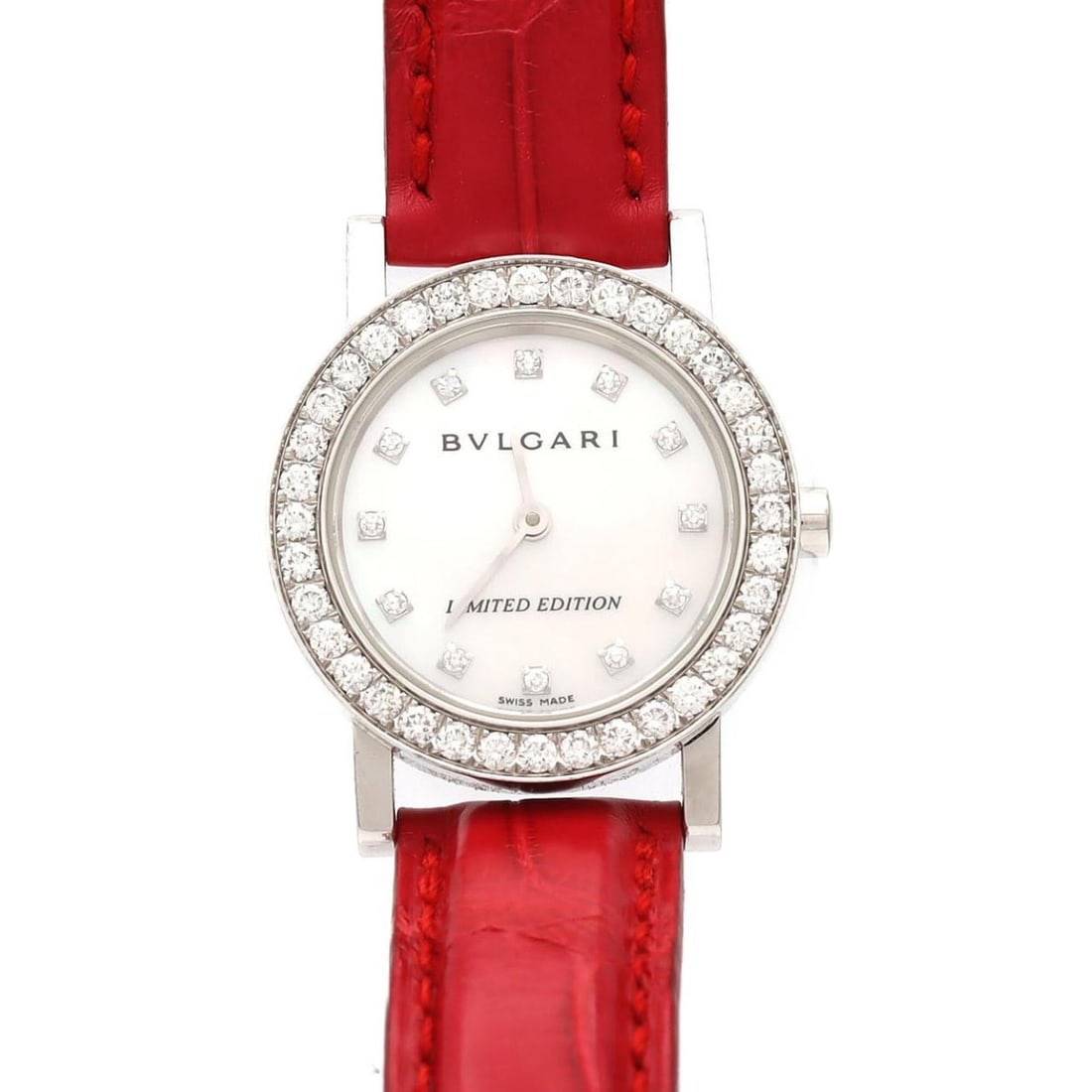 Bvlgari WG D?12P BBW26GL BBW26WGDL 12JA Quartz Watch: --- Catalog ---Category: SizeCase Diameter: 26mm / 1.02''Category: DesignType: WristwatchGender: WomenColor (Dial): WhiteMaterial (Case): White goldCategory: GeneralBrand: BvlgariCategory: