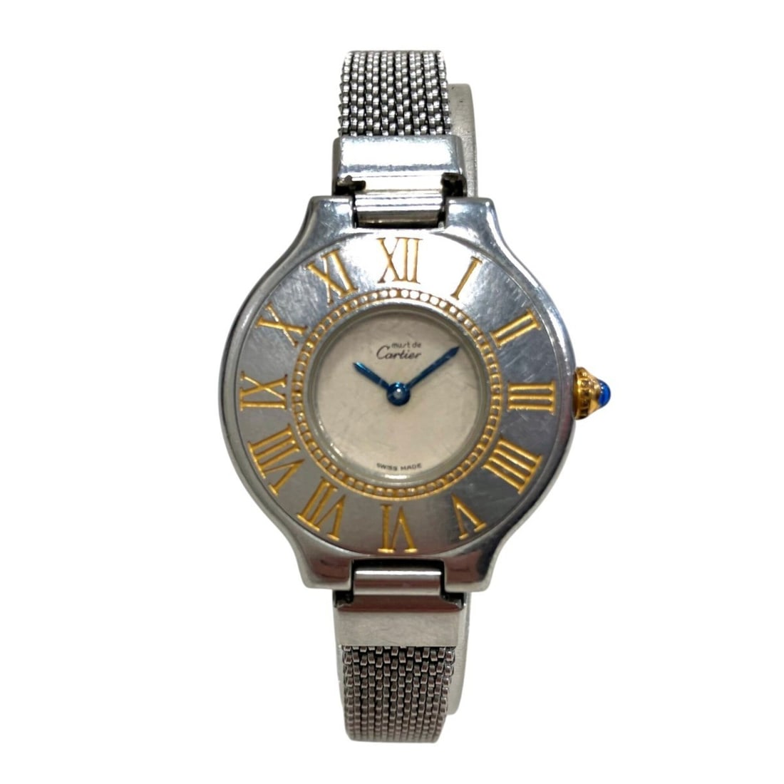 Cartier Must 21 Vingt-et-un SM watch, total weight 32g, stainless steel, quartz movement, white (1 of 7)