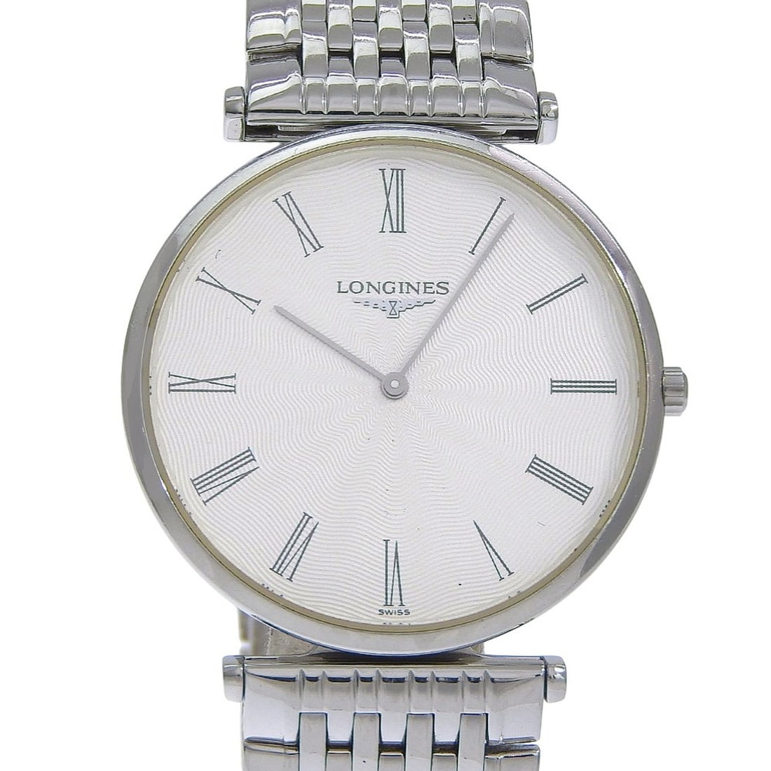 Longines LONGINES watch L4.709.4 Stainless steel silver quartz analog white dial men's (1 of 8)