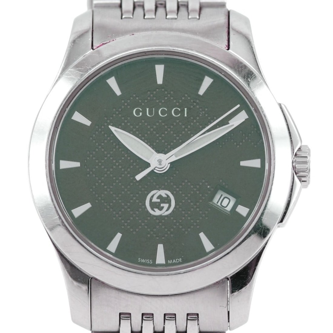 Gucci GUCCI watch 126.5 Stainless steel quartz analog green dial women's: --- Catalog ---Category: SizeWrist Size: 16cm / 6.29''Case Diameter: 28mm / 1.1''Category: DesignType: WristwatchGender: WomenColor (Dial): GreenMaterial (Band): Stainless steelMaterial (Case): Stainl