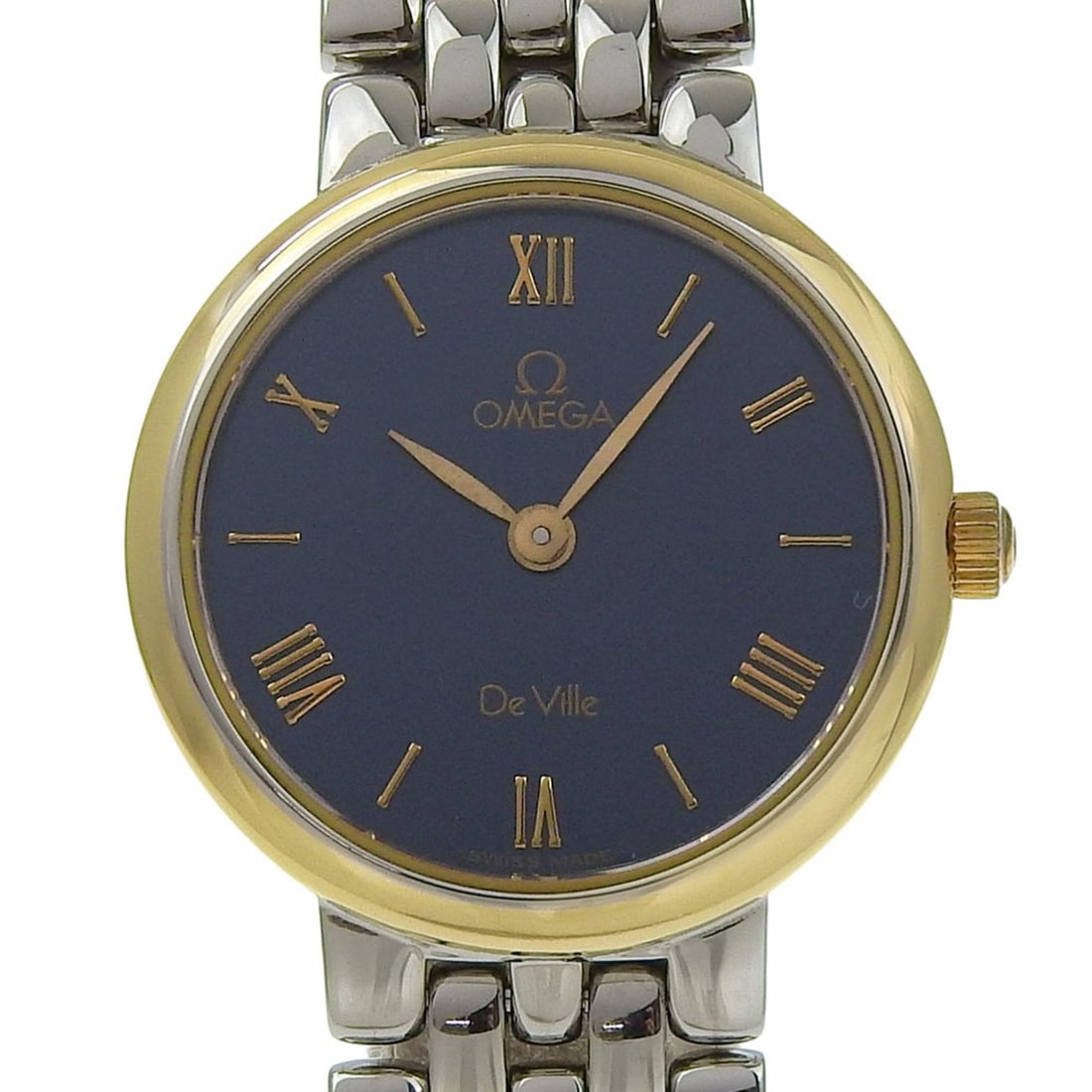 Omega De Ville 7261.83 Stainless Steel Watch, 1993 Model, Quartz, Analog, Black Dial, Ladies' Watch: --- Catalog ---Category: SizeWrist Size: 16cm / 6.29''Case Diameter: 23mm / 0.91''Category: DesignType: WristwatchGender: WomenColor (Dial): BlackMaterial (Band): Stainless steelMaterial (Case): Stain