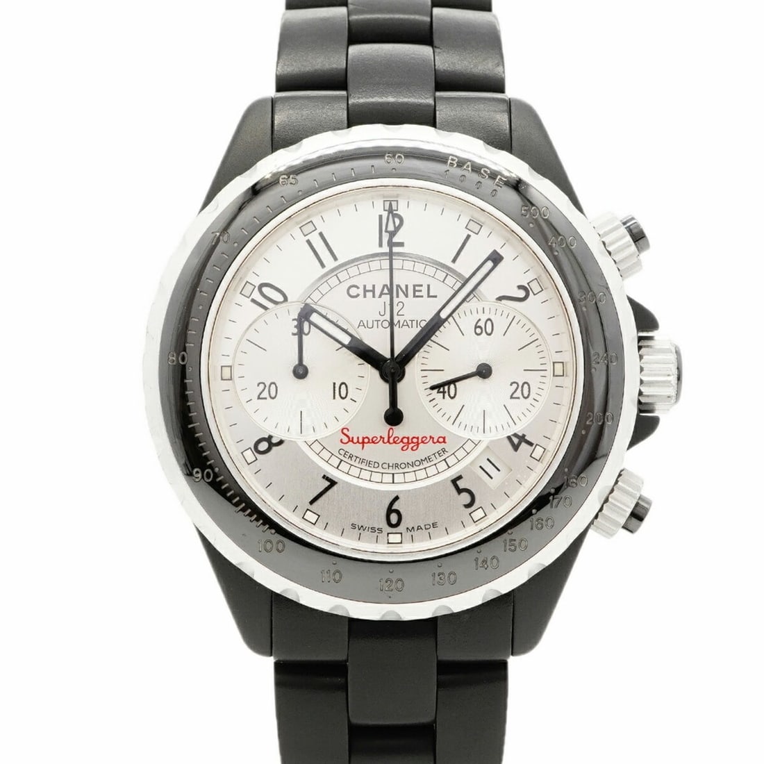 Chanel J12 Superleggera H2039 Silver Dial Men's Watch: --- Catalog ---Category: SizeWrist Size: 18.5cm / 7.28''Case Diameter: 41mm / 1.61''Category: DesignType: WristwatchGender: MenColor (Dial): SilverMaterial (Band): RubberCategory: GeneralMPN: H2039Bra