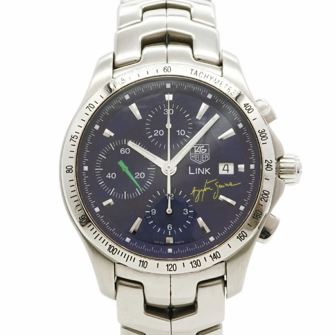 TAG Heuer Link Ayrton Senna Limited Edition CJF2113 Blue Dial Men's Watch: --- Catalog ---Category: SizeWrist Size: 19cm / 7.48''Case Diameter: 41.3mm / 1.63''Category: DesignType: WristwatchGender: MenColor (Dial): BlueMaterial (Band): Stainless steelCategory: GeneralMPN: C