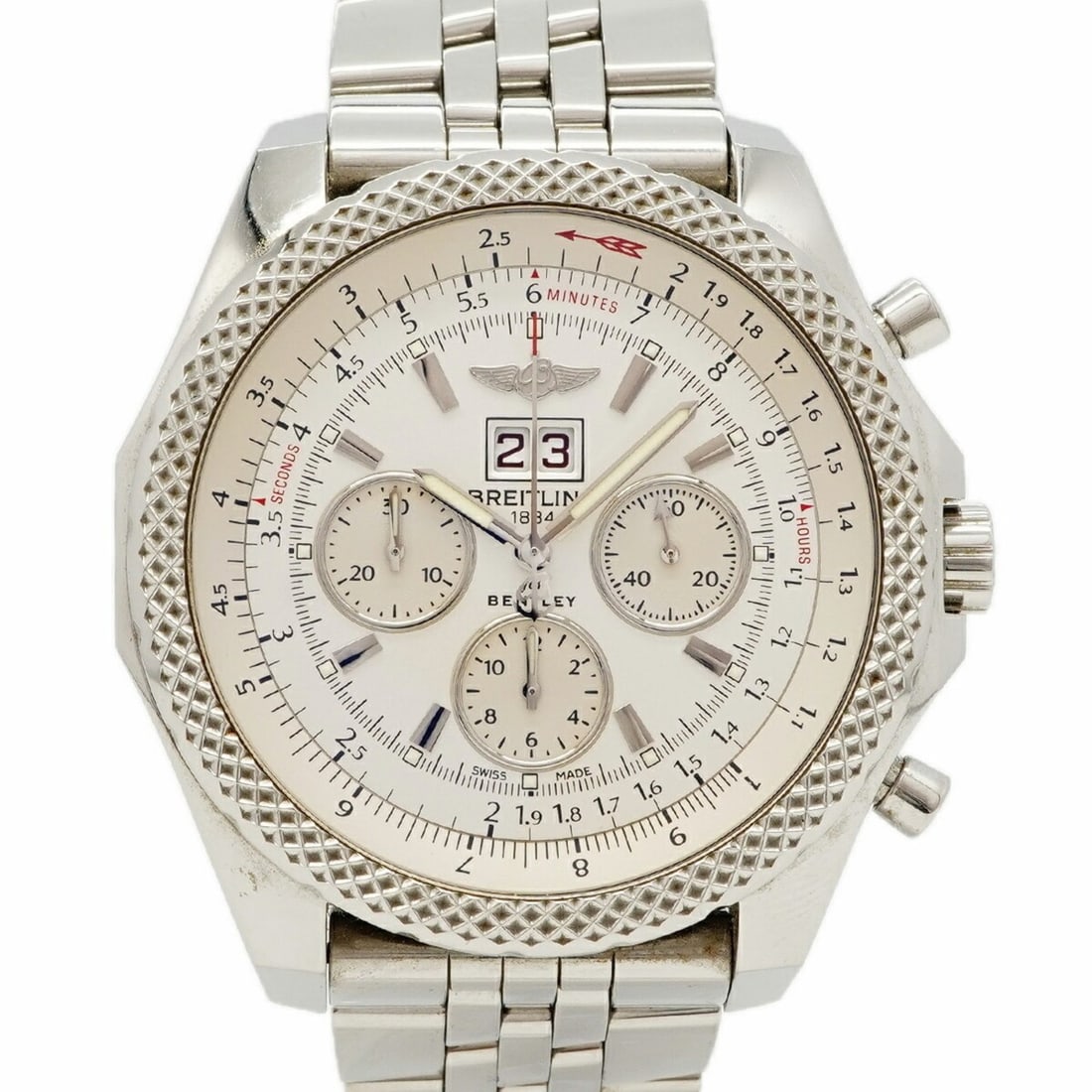 Breitling Bentley A4436412 A44364 White Dial Men's Watch (1 of 10)