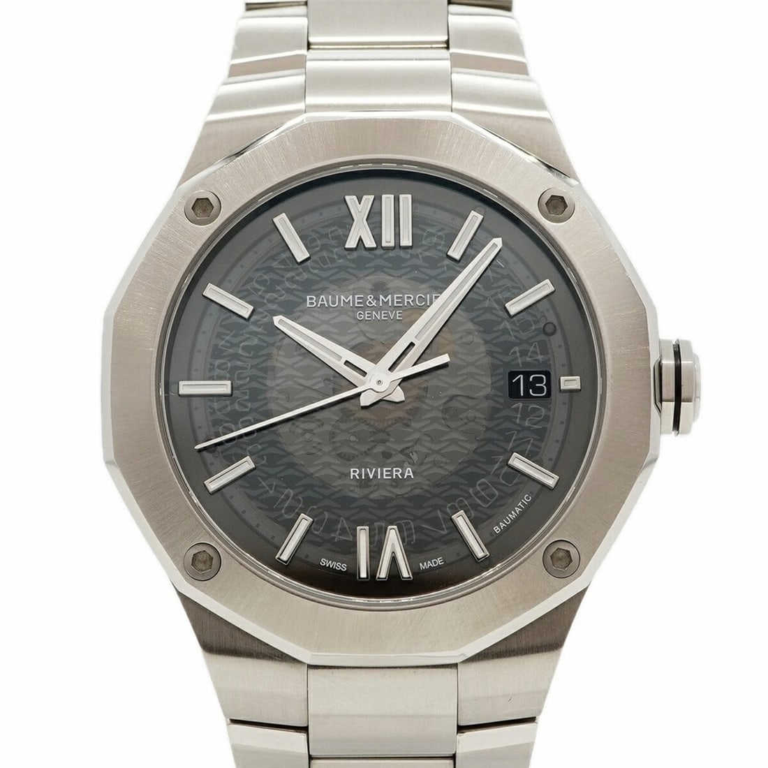 Baume & Mercier Riviera Baumatic M0A10702 Gray Dial Men's Watch (1 of 10)