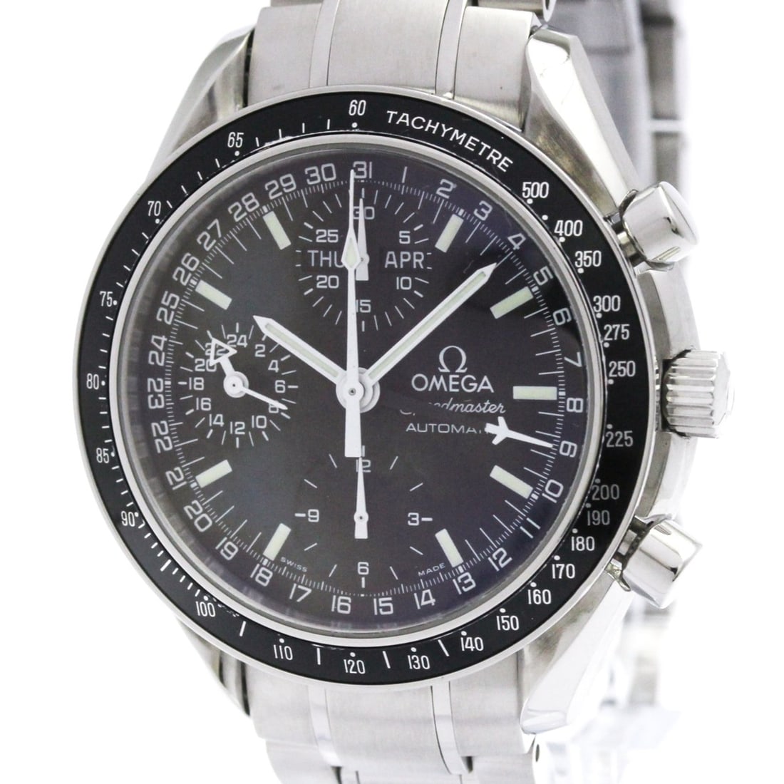 OMEGA Speedmaster Mark 40 Steel Automatic Mens Watch 3520.50 Polished: --- Catalog ---Category: SizeCase Diameter: 39mm / 1.54''Category: DesignType: WristwatchStyle: SportGender: MenColor (Dial): BlackMaterial (Band): Stainless steelMaterial (Case): Stainless steelCateg