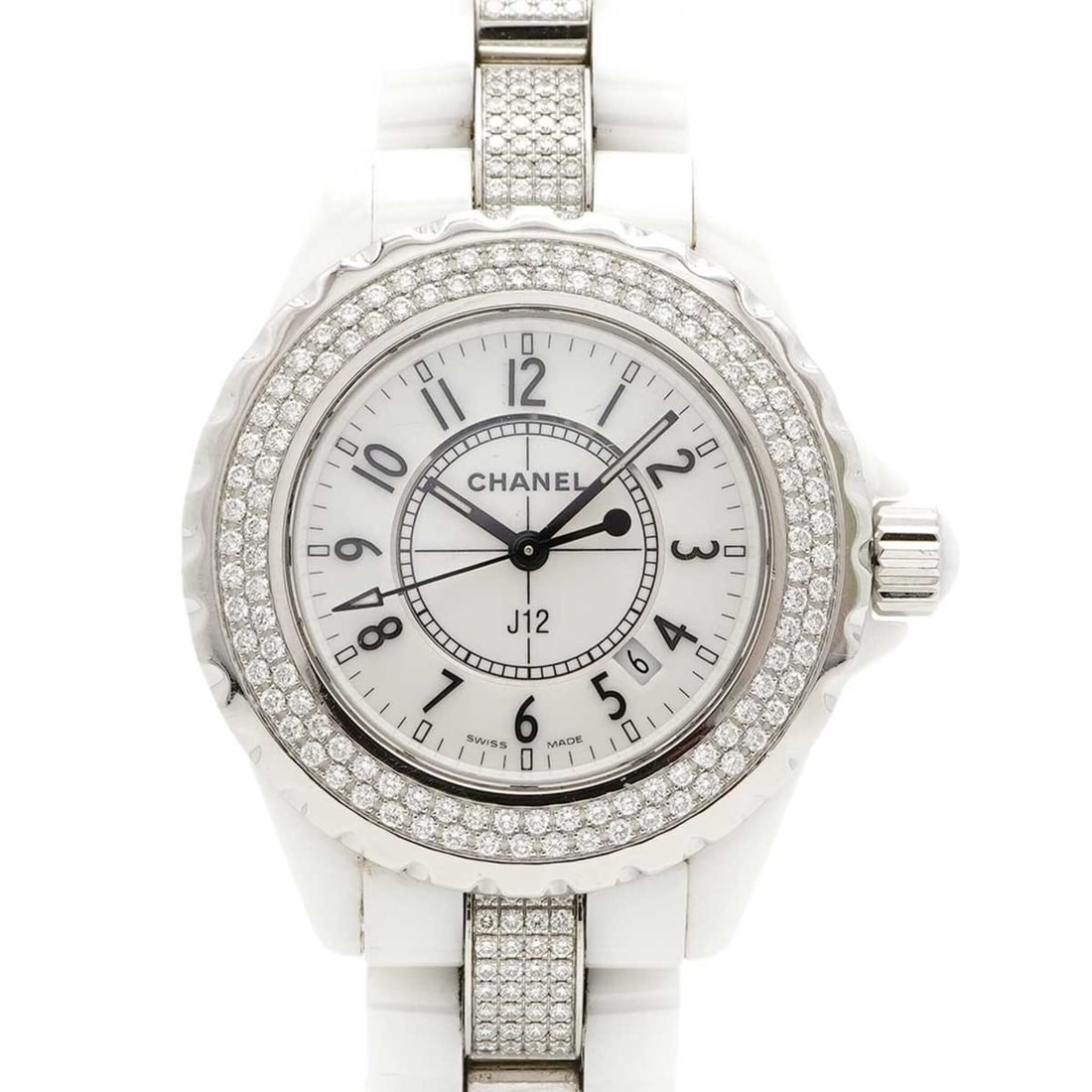 Chanel J12 H1420 White Dial Women's Watch: --- Catalog ---Category: SizeWrist Size: 14cm / 5.51''Case Diameter: 33.9mm / 1.33''Category: DesignType: WristwatchGender: WomenColor (Dial): WhiteMaterial (Band): CeramicCategory: GeneralMPN: H1420B