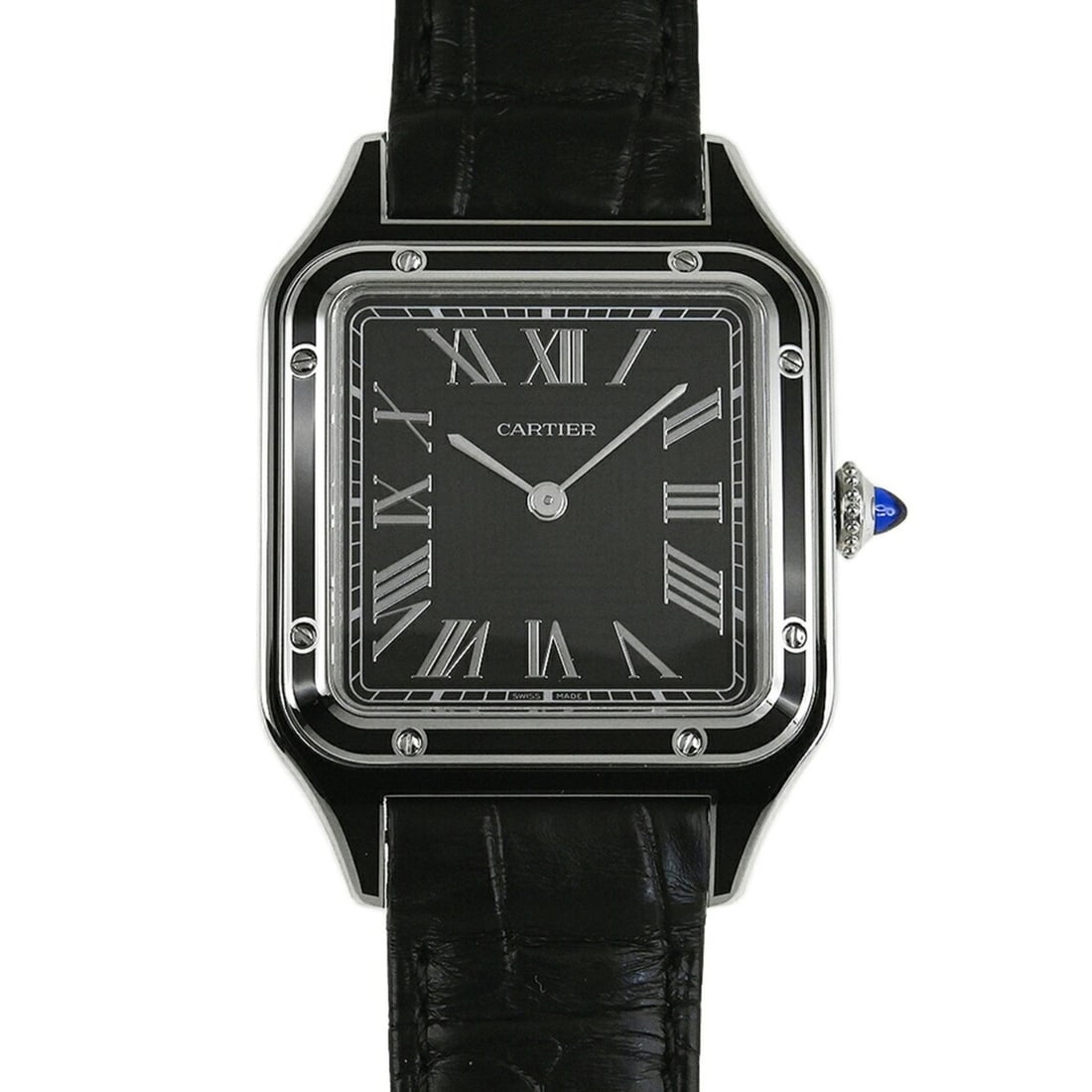 Wristwatch AO---CARTIER Cartier Santos-Dumont Watch LM WSSA0046: --- Catalog ---Category: SizeWrist Size: 18cm / 7.08''Case Diameter: 31.5mm / 1.24''Category: DesignType: WristwatchGender: MenColor (Dial): BlackMaterial (Case): Stainless steelCategory: GeneralMPN: 