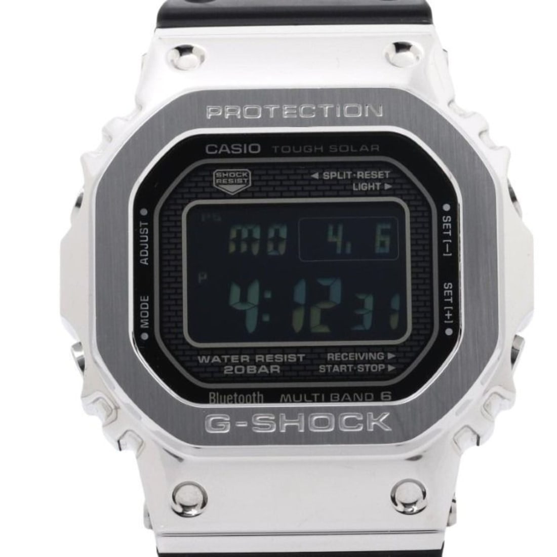 CASIO G-SHOCK FULL METAL 5000 SERIES GMW-B5000-1JF Black Silver Stainless Steel Men's Digital Watch: --- Catalog ---Category: SizeWrist Size: 21.5cm / 8.46''Case Diameter: 43.2mm / 1.7''Category: DesignType: WristwatchGender: MenColor (Dial): BlackMaterial (Band): Stainless steelMaterial (Case): Stai
