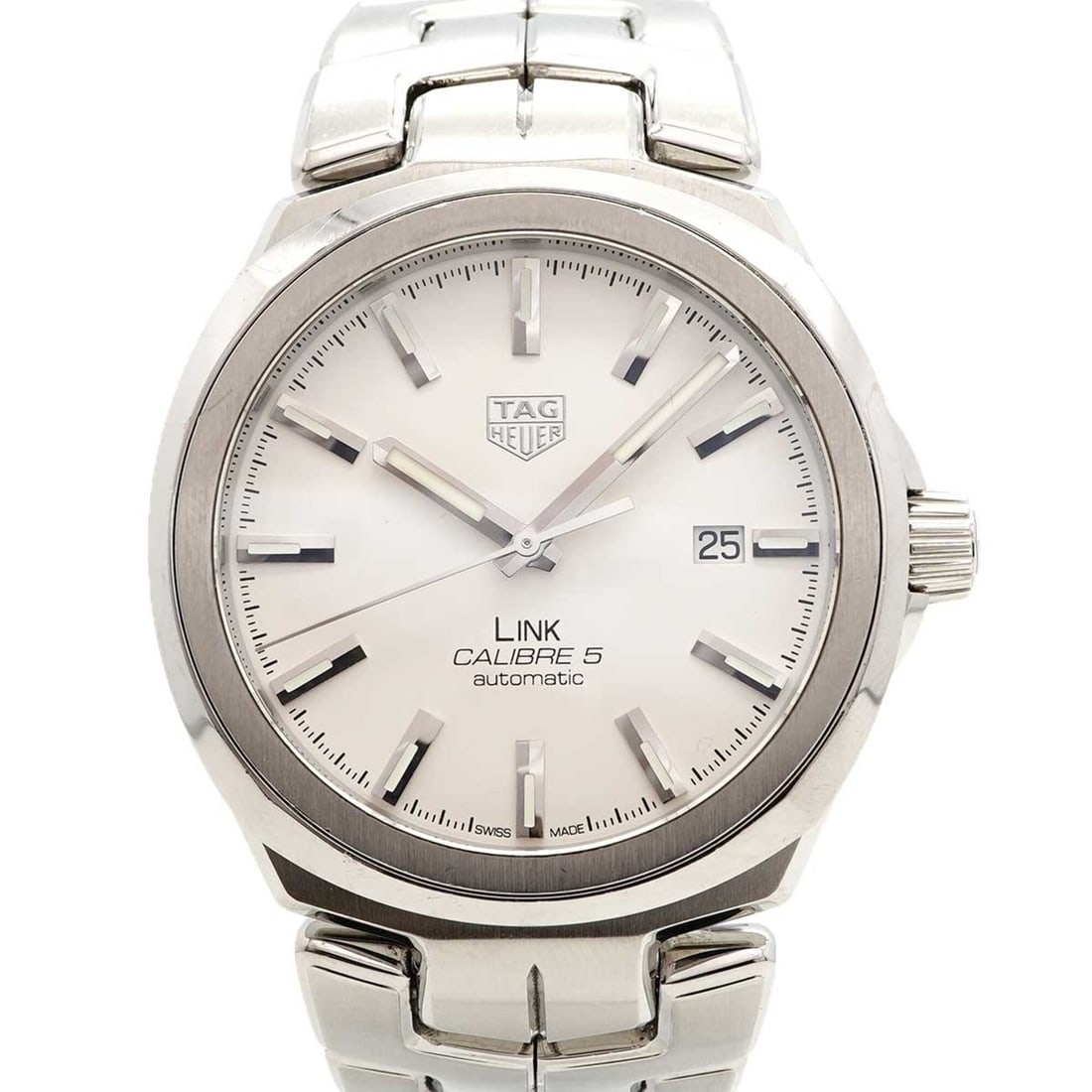 TAG Heuer Link WBC2111 White Dial Men's Watch: --- Catalog ---Category: SizeWrist Size: 16.5cm / 6.49''Case Diameter: 41.3mm / 1.63''Category: DesignType: WristwatchGender: MenColor (Dial): WhiteMaterial (Band): Stainless steelCategory: GeneralMPN
