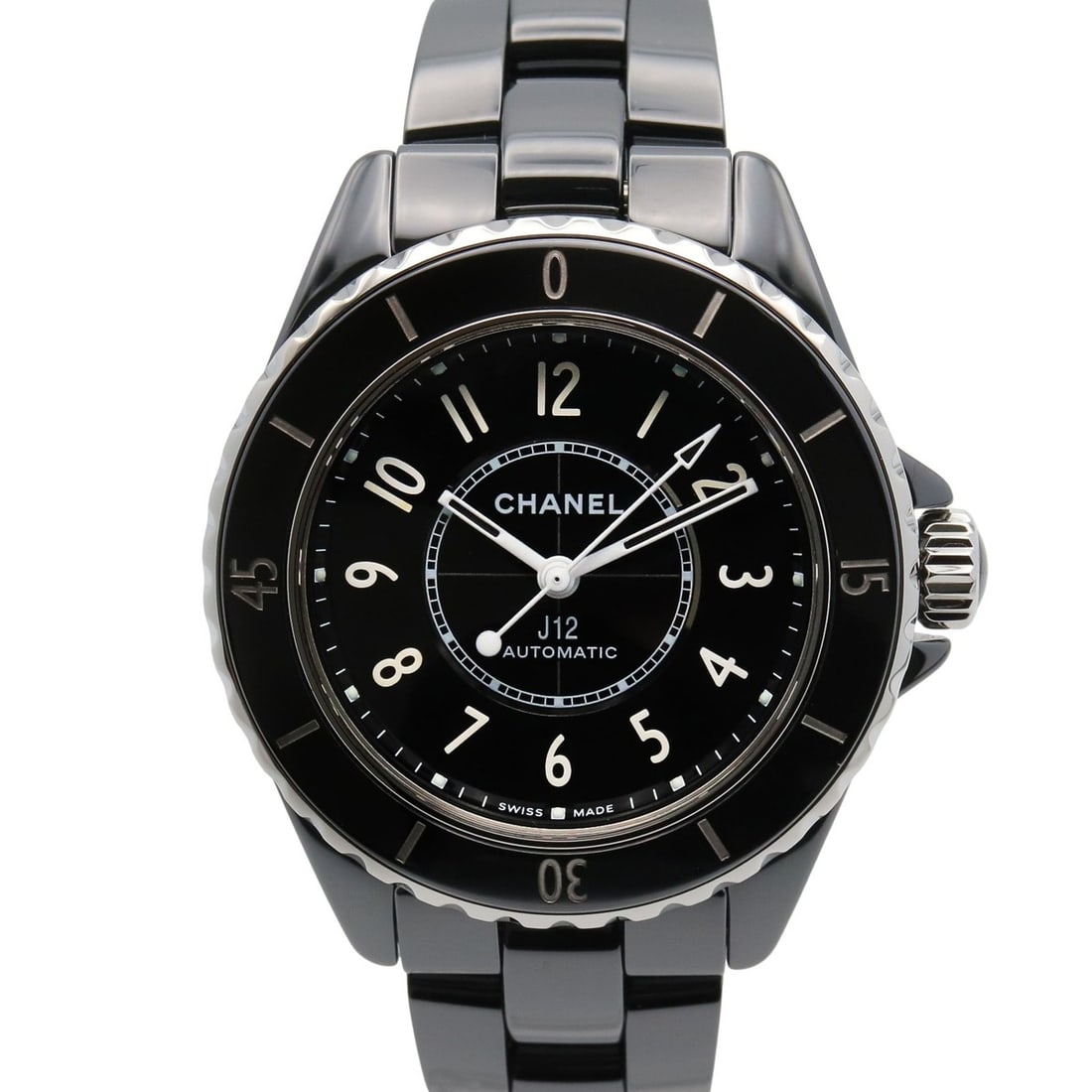 Chanel J12 Caliber 12.2 Ceramic Women's Watch, Black, H5696 (1 of 12)