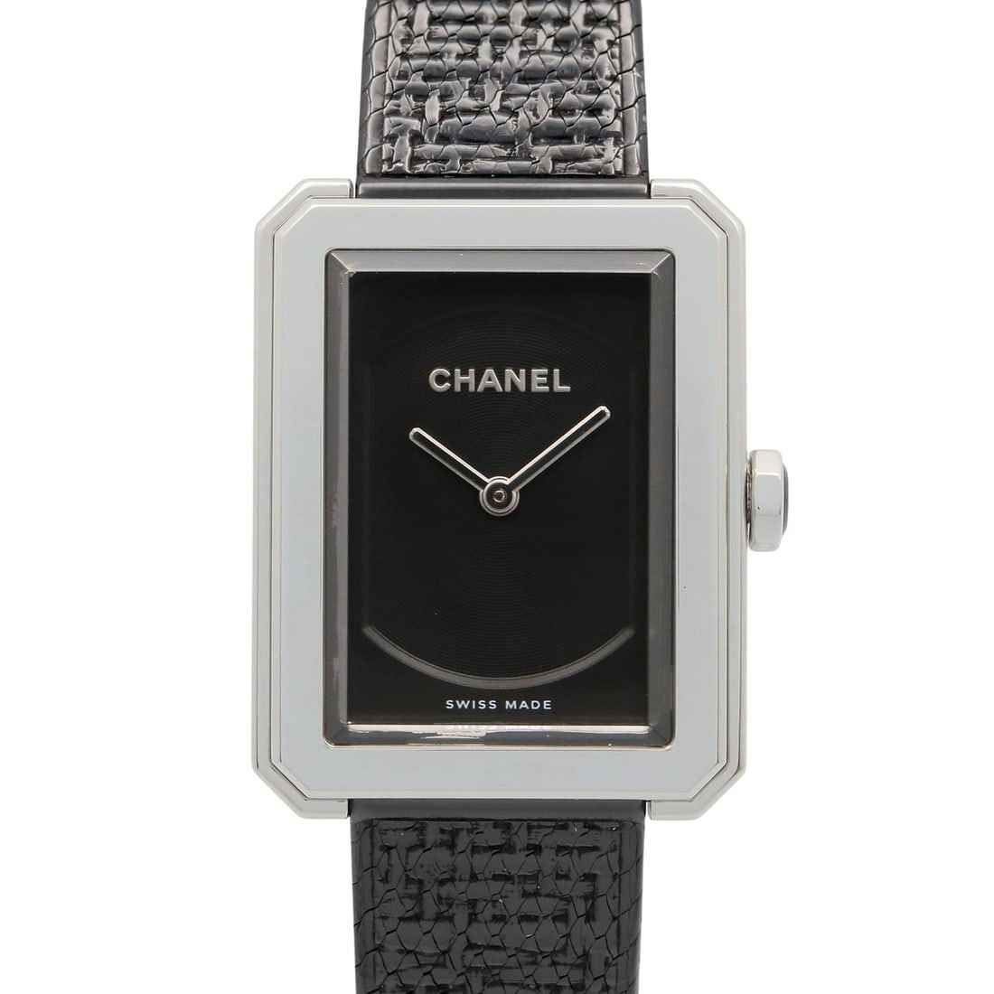 Chanel Boyfriend Tweed Watch, Stainless Steel, Women's, Black, H5317: --- Catalog ---Category: SizeWrist Size: 16cm / 6.29''Case Diameter: 21.5mm / 0.85''Category: DesignType: WristwatchGender: WomenColor (Dial): BlackMaterial (Band): Stainless steelMaterial (Case): Sta