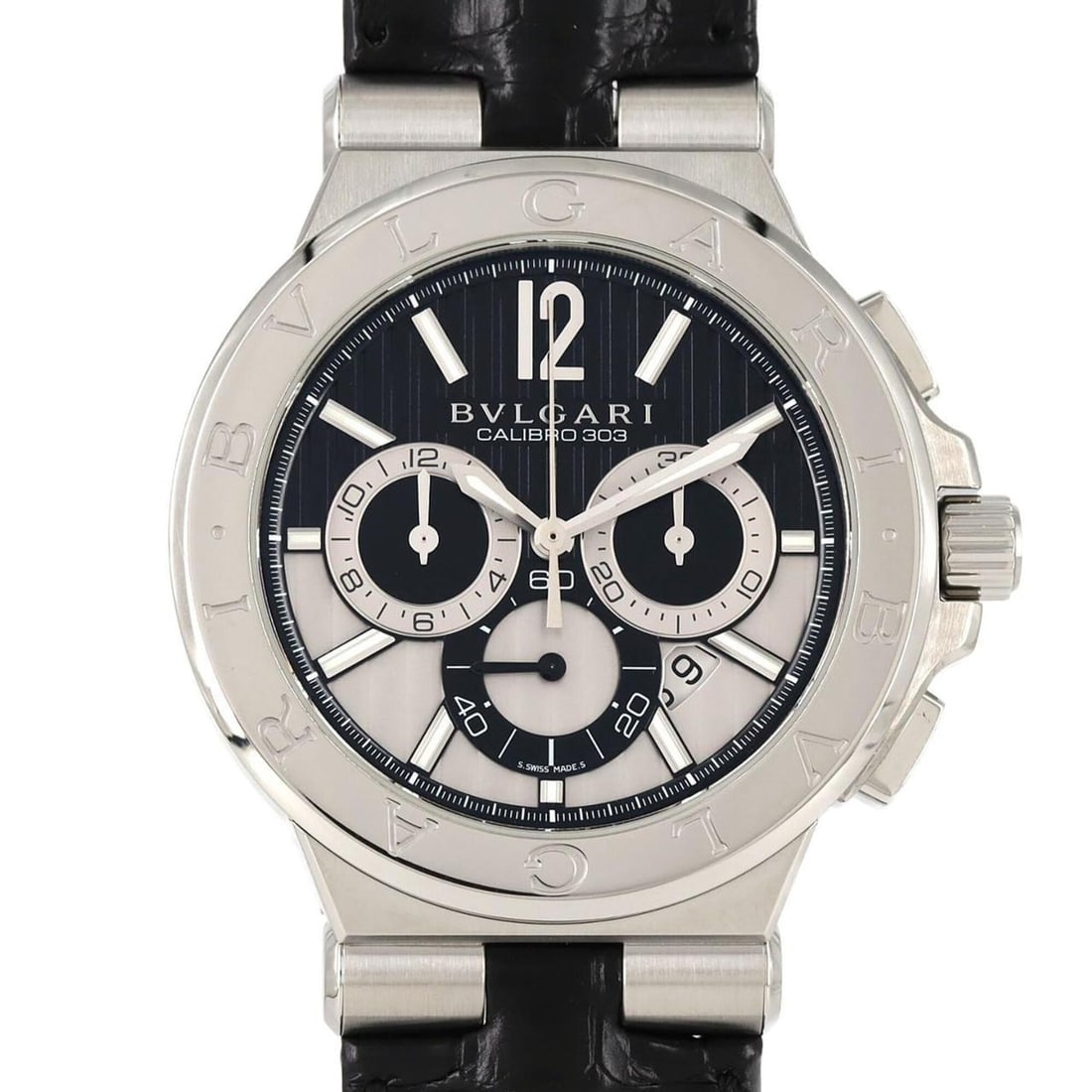 Bulgari Diagono Calibro 303 DG42SCH DG42BSLDCH Stainless Steel Automatic Watch (1 of 6)