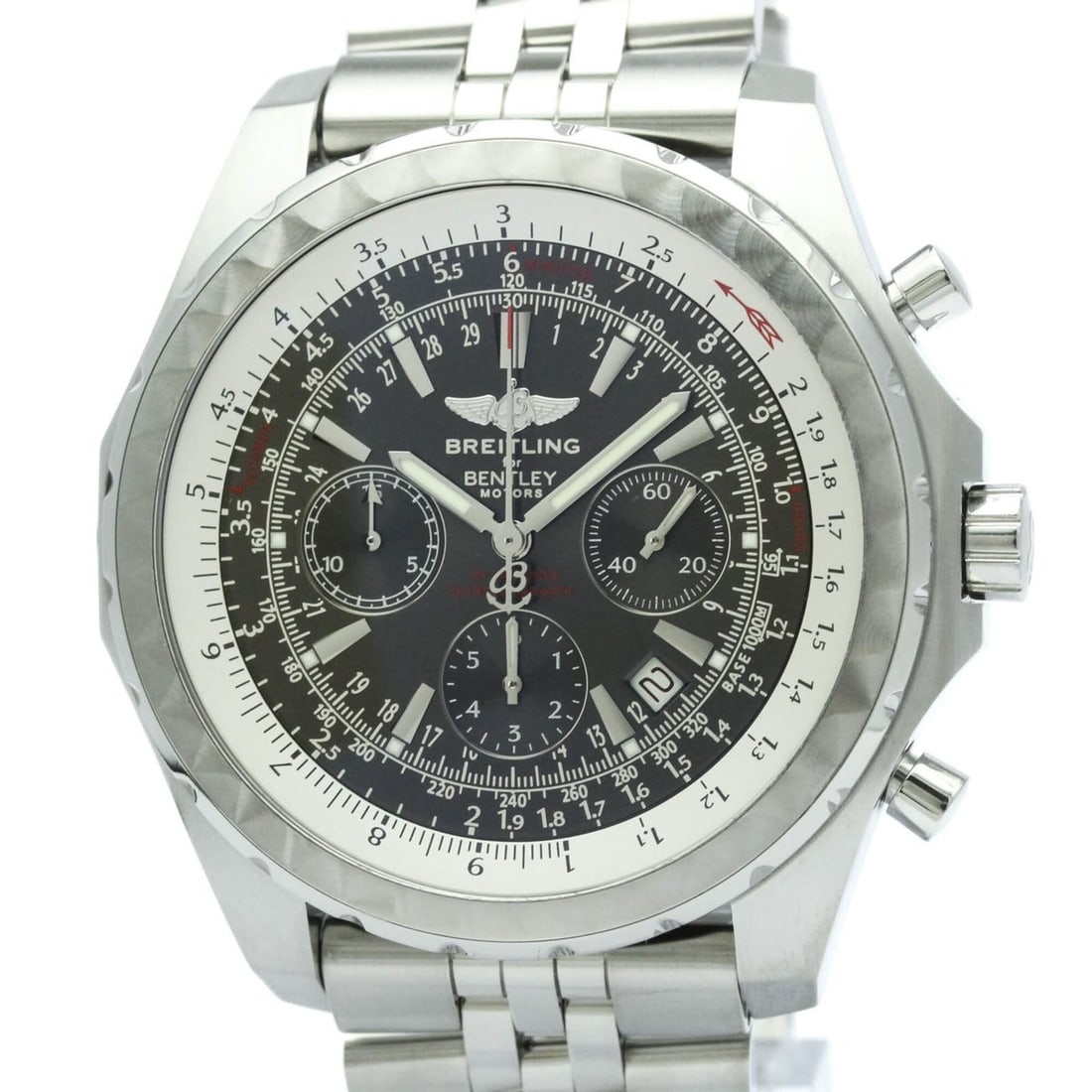 BREITLING Bentley Motors Steel Automatic Mens Watch A25363 Polished (1 of 8)