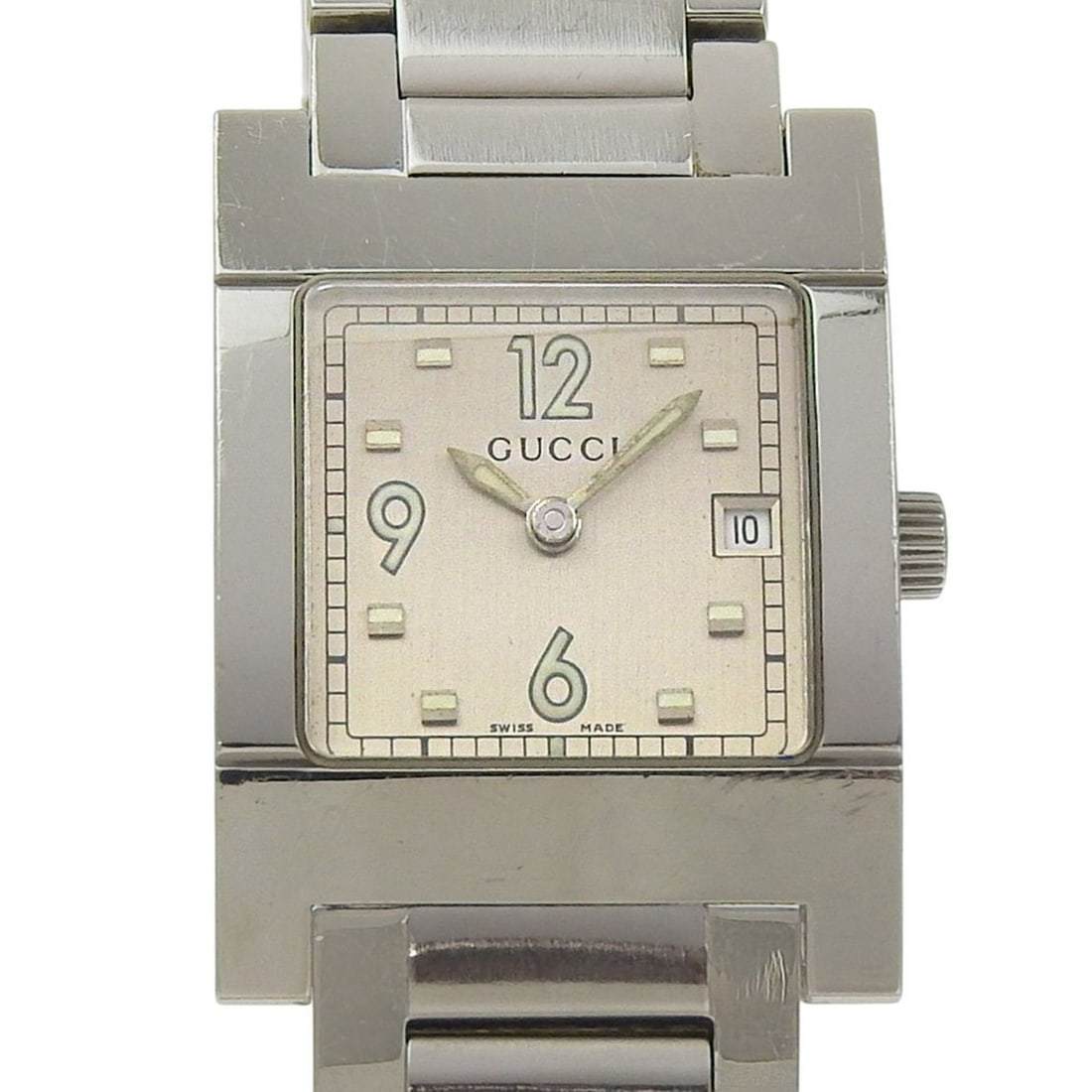 Gucci GUCCI watch 7700L stainless steel quartz analog silver dial women's: --- Catalog ---Category: SizeWrist Size: 16cm / 6.29''Case Diameter: 24mm / 0.94''Category: DesignType: WristwatchGender: WomenColor (Dial): SilverMaterial (Band): Stainless steelMaterial (Case): Stai