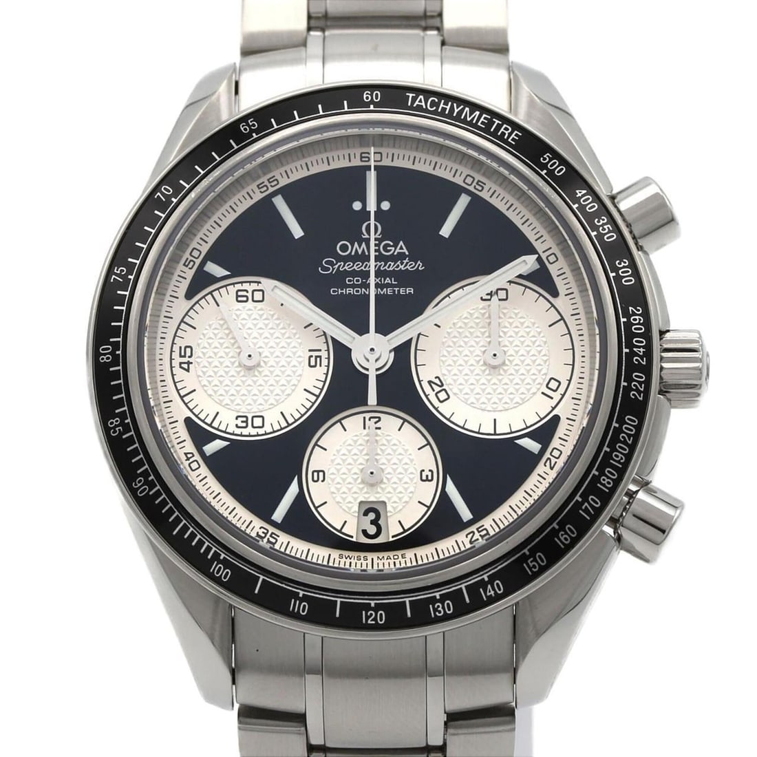 Omega Speedmaster Racing 326.30.40.50.01.002 Stainless Steel Automatic Watch: --- Catalog ---Category: SizeWrist Size: 17cm / 6.69''Case Diameter: 40mm / 1.57''Category: DesignType: WristwatchGender: MenColor (Dial): Black, SilverMaterial (Band): Stainless steelMaterial (Case):