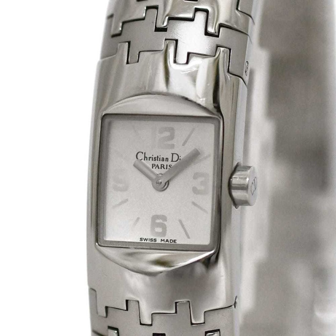 Christian Dior watch, white dial, silver Diophilic D96-100, women's, stainless steel, quartz, OC1***: --- Catalog ---Category: SizeWrist Size: 17cm / 6.69''Case Diameter: 15.2mm / 0.6''Category: DesignType: WristwatchGender: WomenColor (Dial): WhiteMaterial (Band): Stainless steelMaterial (Case): Stai