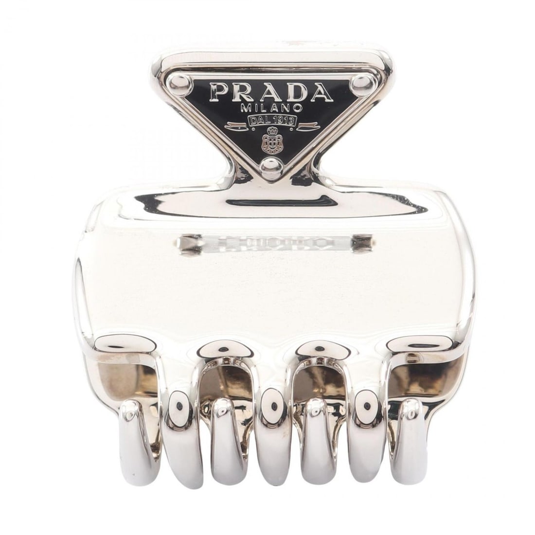 Prada ACCIAIO+SMALTO Stainless Steel Women's Silver Watch: --- Catalog ---Category: SizeSize (LxW): 5cm x 4.5cm / 1.96'' x 1.77''Category: DesignType: Hair clipColor: SilverGender: WomenMaterial: Stainless steelCategory: GeneralBrand: Prada--- Item List ---Se