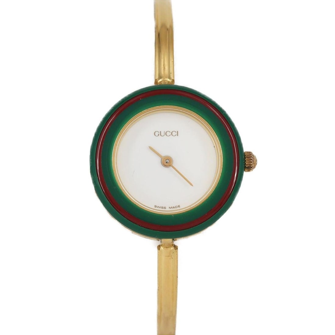 Gucci Change Ring GP, Size M, 11 12.2 GP Quartz Watch: --- Catalog ---Category: SizeWrist Size: 15.5cm / 6.1''Case Diameter: 26mm / 1.02''Category: DesignType: WristwatchGender: WomenColor (Dial): WhiteMaterial (Band): Gold platedMaterial (Case): Gold pla