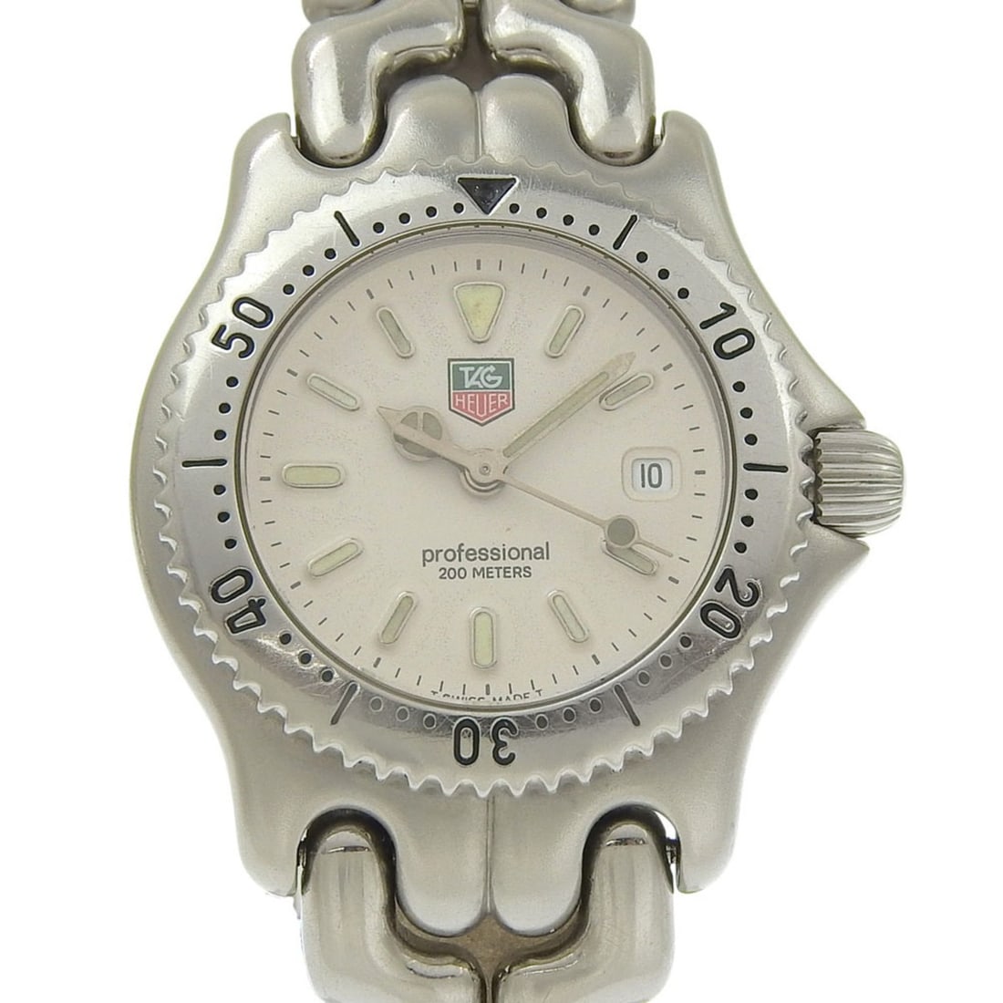 TAG Heuer Cell watch S99.015, stainless steel, quartz, analog display, white dial, women's watch.: --- Catalog ---Category: SizeWrist Size: 16cm / 6.29''Case Diameter: 30mm / 1.18''Category: DesignType: WristwatchGender: WomenColor (Dial): WhiteMaterial (Band): Stainless steelMaterial (Case): Stain