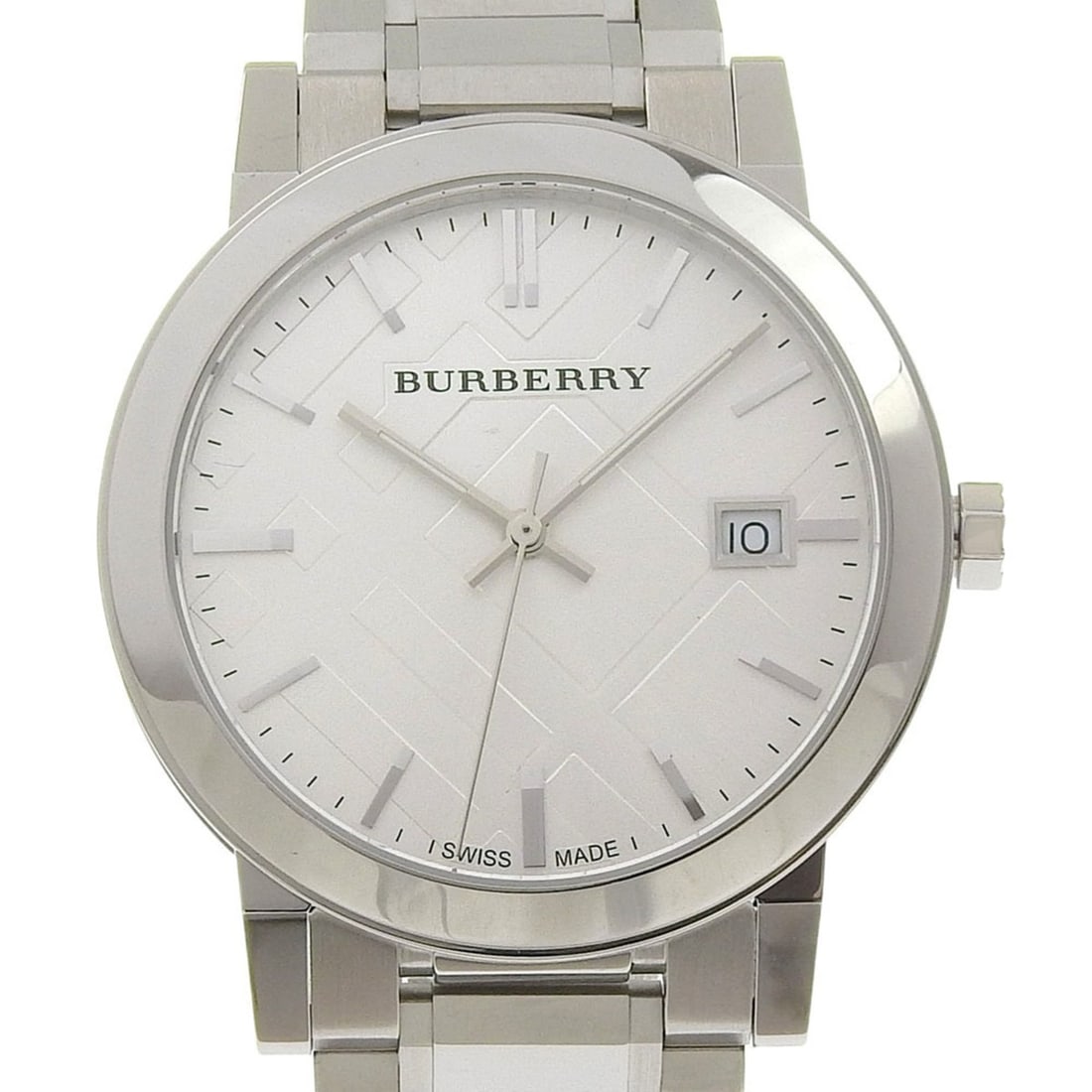 Burberry BU9000 Stainless Steel Watch, Silver, Quartz, Analog Display, Silver Dial, Women's.: --- Catalog ---Category: SizeWrist Size: 20cm / 7.87''Case Diameter: 38mm / 1.5''Category: DesignType: WristwatchGender: WomenColor (Dial): SilverMaterial (Band): Stainless steelMaterial (Case): Stain