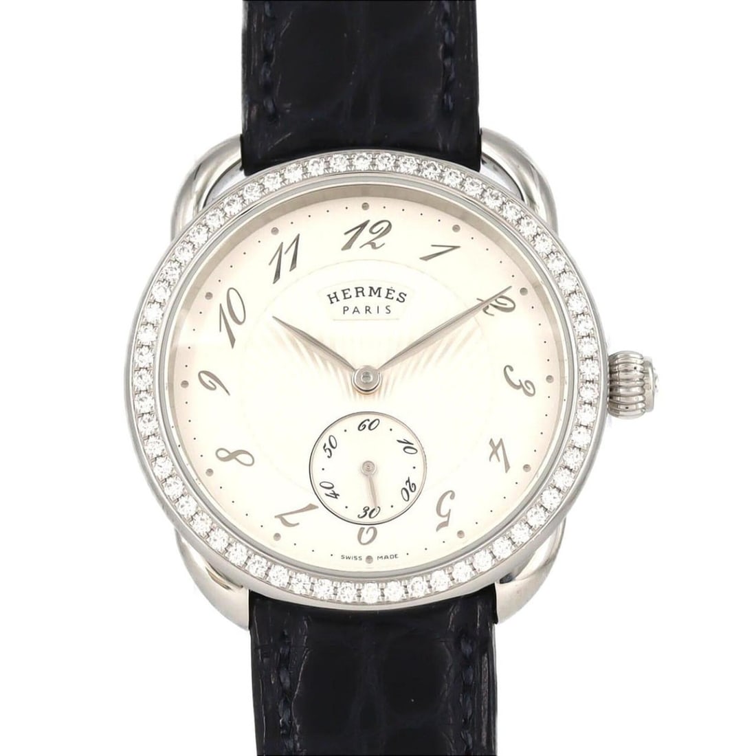 Hermes Arceau Ecuillère D AR6.630 SS Automatic Watch: --- Catalog ---Category: SizeCase Diameter: 34mm / 1.34''Category: DesignType: WristwatchGender: WomenColor (Dial): SilverMaterial (Case): Stainless steelCategory: GeneralMPN: AR6.630Brand: HermesCate