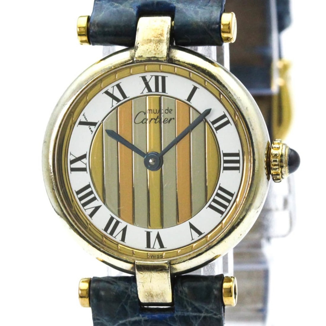 CARTIER Must Vendome Vermeil Gold Plated Quartz Ladies Watch 590004 (1 of 8)