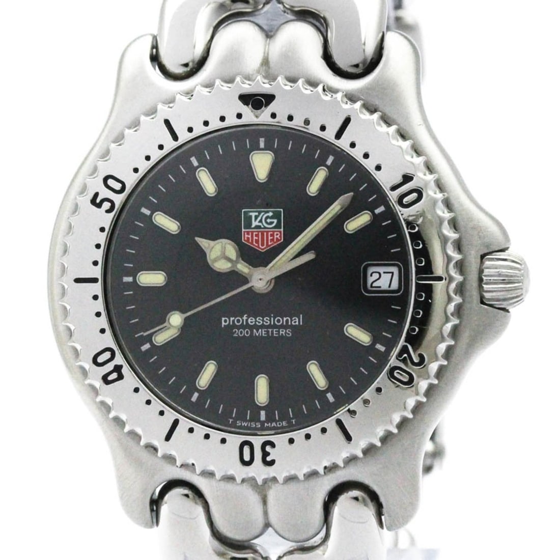 TAG HEUER Sel Professional 200M Quartz Mens Watch WG1114 Polished: --- Catalog ---Category: SizeCase Diameter: 38mm / 1.5''Category: DesignType: WristwatchStyle: Dress/FormalGender: MenColor (Dial): BlackMaterial (Band): Stainless steelMaterial (Case): Stainless stee