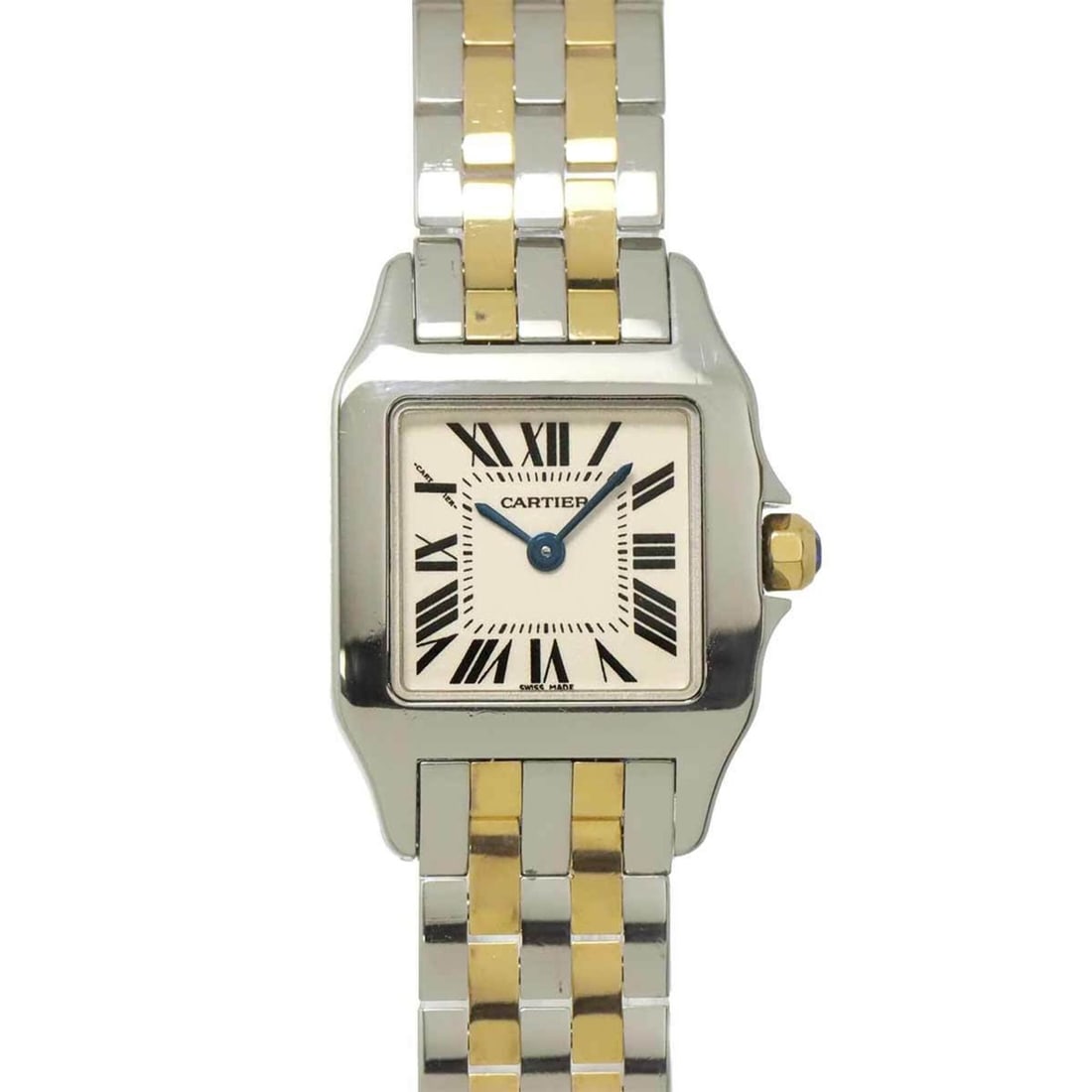 Cartier Santos Demoiselle SM Two-Tone W25066Z6 Women's Watch Ivory YG Yellow Gold Quartz: --- Catalog ---Category: SizeWrist Size: 15.5cm / 6.1''Case Diameter: 20mm / 0.79''Category: DesignType: WristwatchGender: WomenColor (Dial): IvoryMaterial (Band): Stainless steel, Yellow goldMaterial