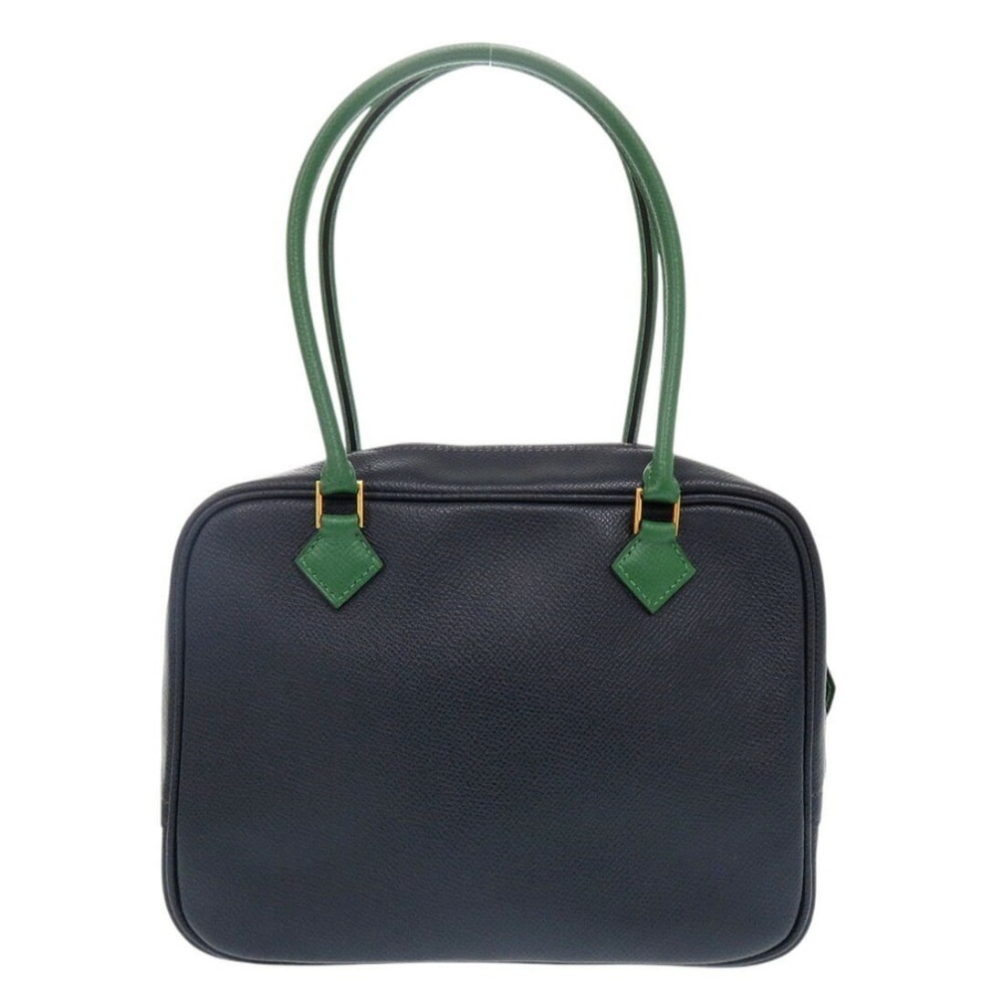 Hermes Plume Couchvel Blue Indigo Vert Handbag Navy 1607HERMES: --- Catalog ---Category: SizeSize (HxWxD): 15cm x 20cm x 7.5cm / 5.9'' x 7.87'' x 2.95''Category: DesignType: HandbagColor: Blue indigo, VertGender: WomenMaterial: Courchevel leather Category: