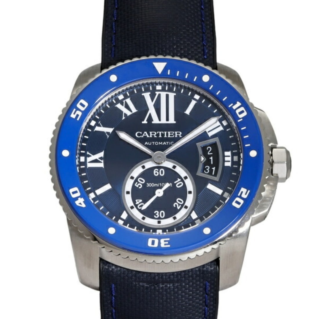 Cartier Calibre de Diver WSCA0010 Blue Dial Men's Watch __: --- Catalog ---Category: SizeWrist Size: 19cm / 7.48''Case Diameter: 42mm / 1.65''Category: DesignType: WristwatchGender: MenColor (Dial): BlueMaterial (Band): RubberMaterial (Case): Stainless