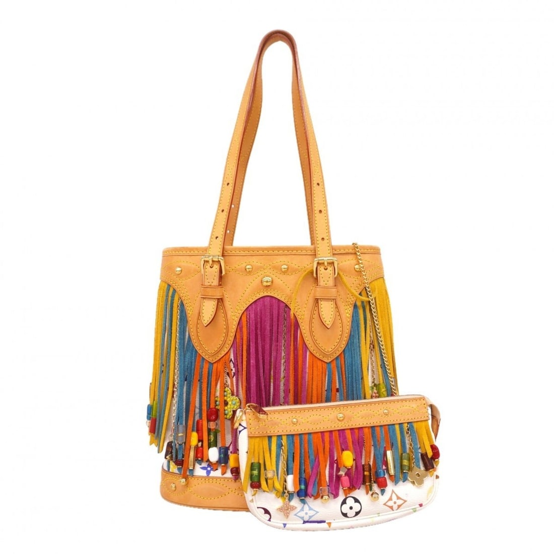 Louis Vuitton Monogram Multicolor Bucket Tote Bag, M40109, Blanc, Women's.: --- Catalog ---Category: SizeSize (HxWxD): 25.5cm x 23cm x 16cm / 10.03'' x 9.05'' x 6.29''Category: DesignType: Tote bagColor: BlancGender: WomenCategory: GeneralMPN: M40109Brand: Louis Vuitton---