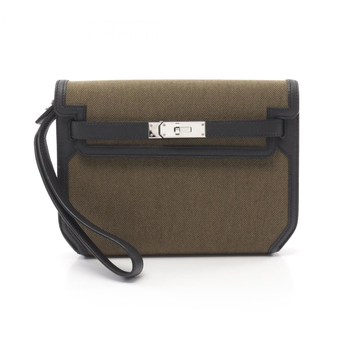 Hermes HERMES Kelly Depeche 25 Second Bag Clutch Togo Toile H Men's Khaki Black: --- Catalog ---Category: SizeSize (HxWxD): 18cm x 25cm x 3cm / 7.08'' x 9.84'' x 1.18''Category: DesignType: Clutch bagColor: Black, KhakiGender: MenMaterial: Togo leather Category: GeneralBrand: